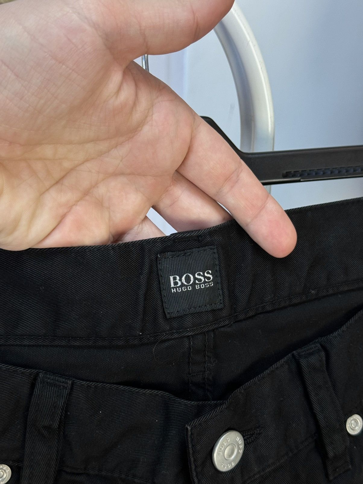 Hugo Boss × Vintage HUGO BOSS Arkansas 1 Vintage Black Jeans Pants Size US 32 / EU 48 - 10 Thumbnail