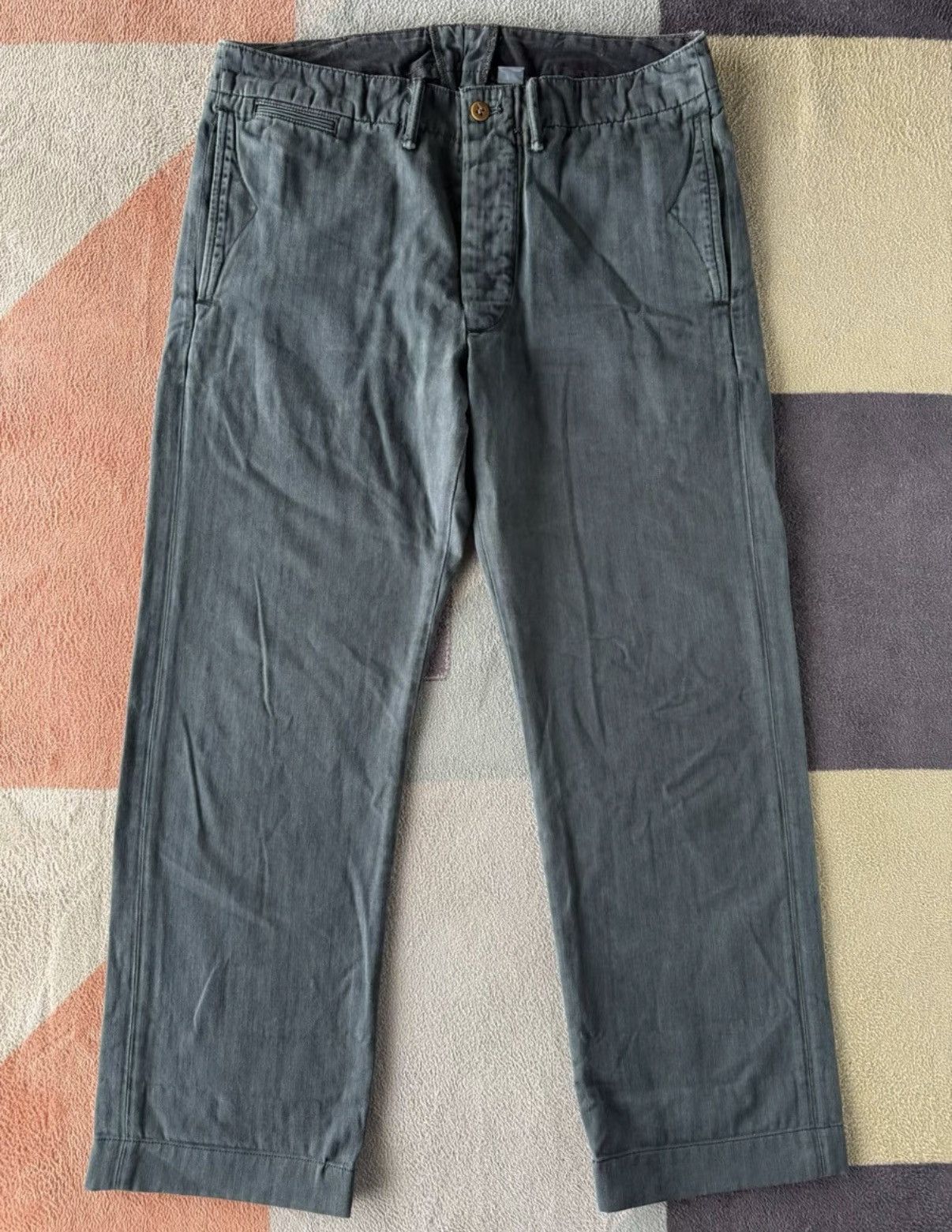 RRL Ralph Lauren RRL Ralph Lauren Double RL Herringbone Officer Pants K22 Size US 31 - 1 Thumbnail