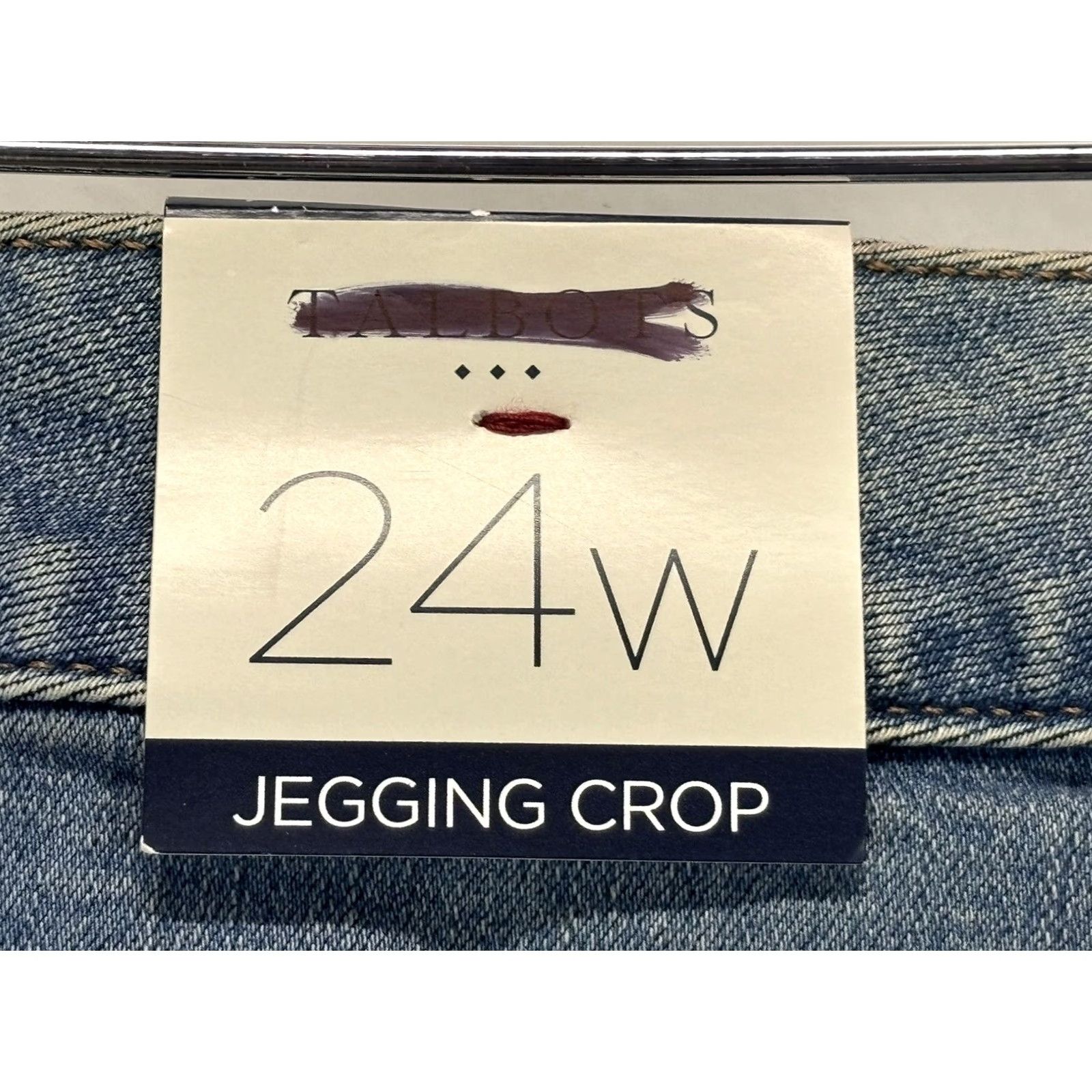 Talbots Talbots Simply Flattering Jegging Crop Jeans Womens 24W Plus Blue Stretch Denim 5-Pocket | High Rise Size 42" / US 20 - 5 Thumbnail