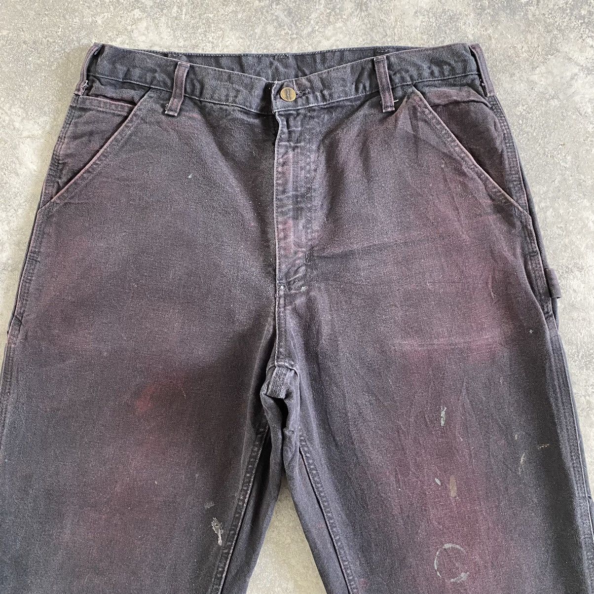 Carhartt Trashed VTG Carhartt Faded Dirty Carpenter Workwear Pants Size US 33 - 12 Thumbnail