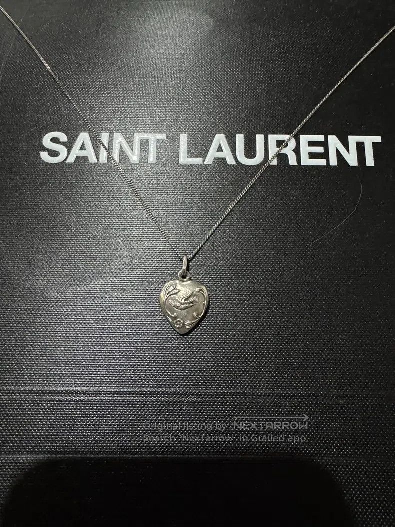 Saint Laurent Paris Saint Laurent Paris Peace Dove Necklace with Heart Pendant Size ONE SIZE - 1 Thumbnail