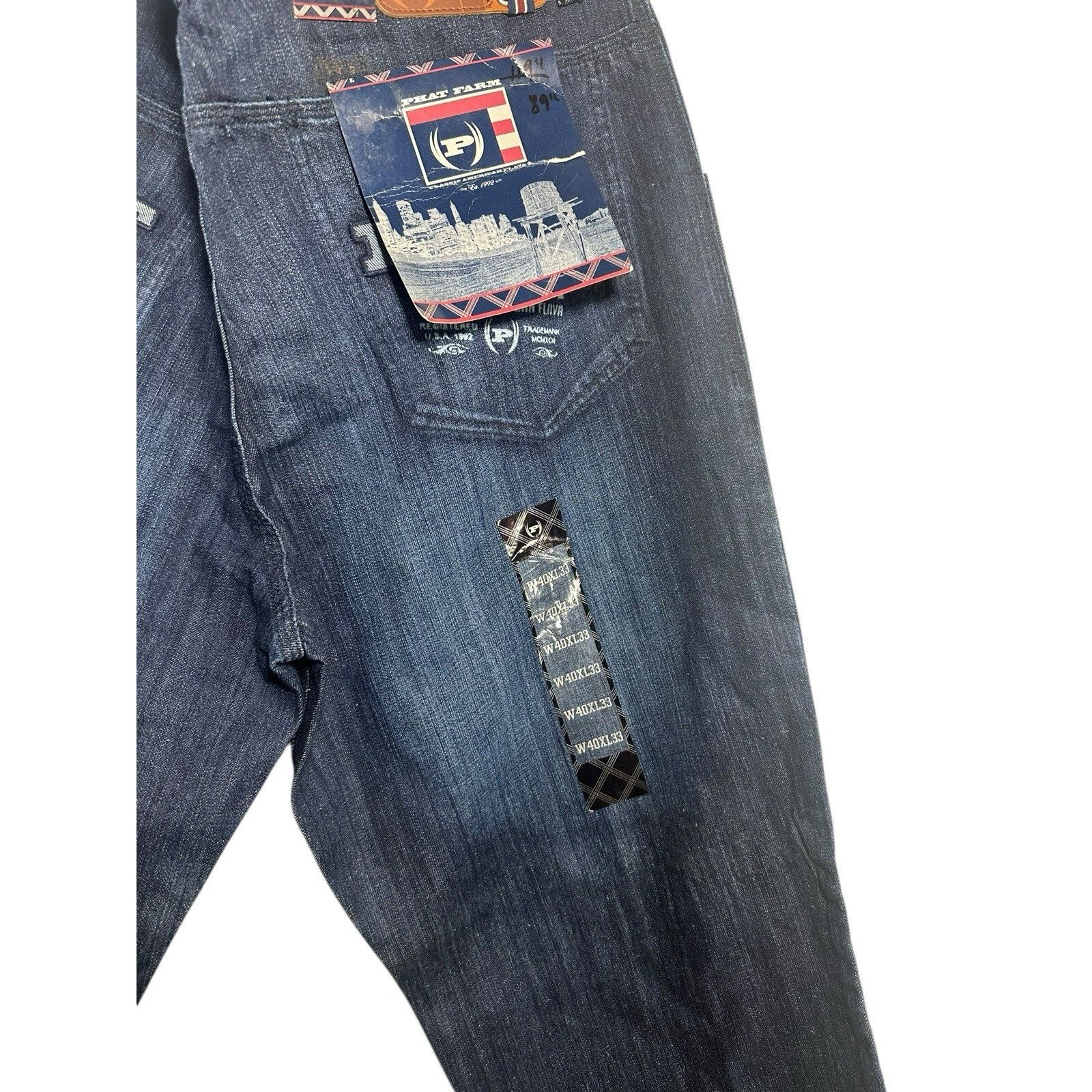 Phat Farm Vintage Phat Farm Denim Jeans Hip Hop Baggy Y2K 90’s 2000’s Size US 40 / EU 56 - 5 Thumbnail