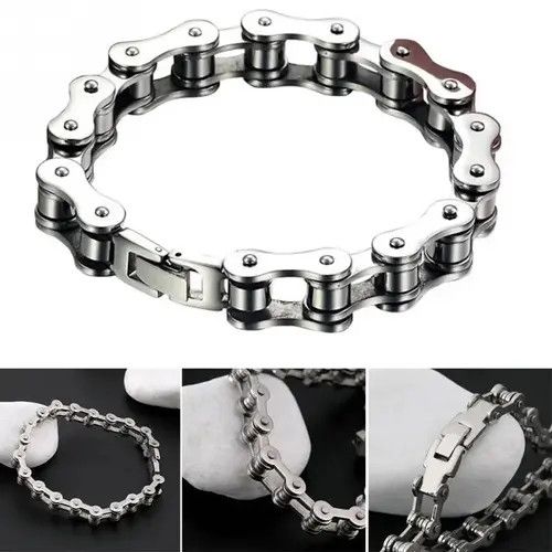 Jewelry Biker Bicycle Motorcycle Chain Bracelet Size ONE SIZE - 2 Thumbnail