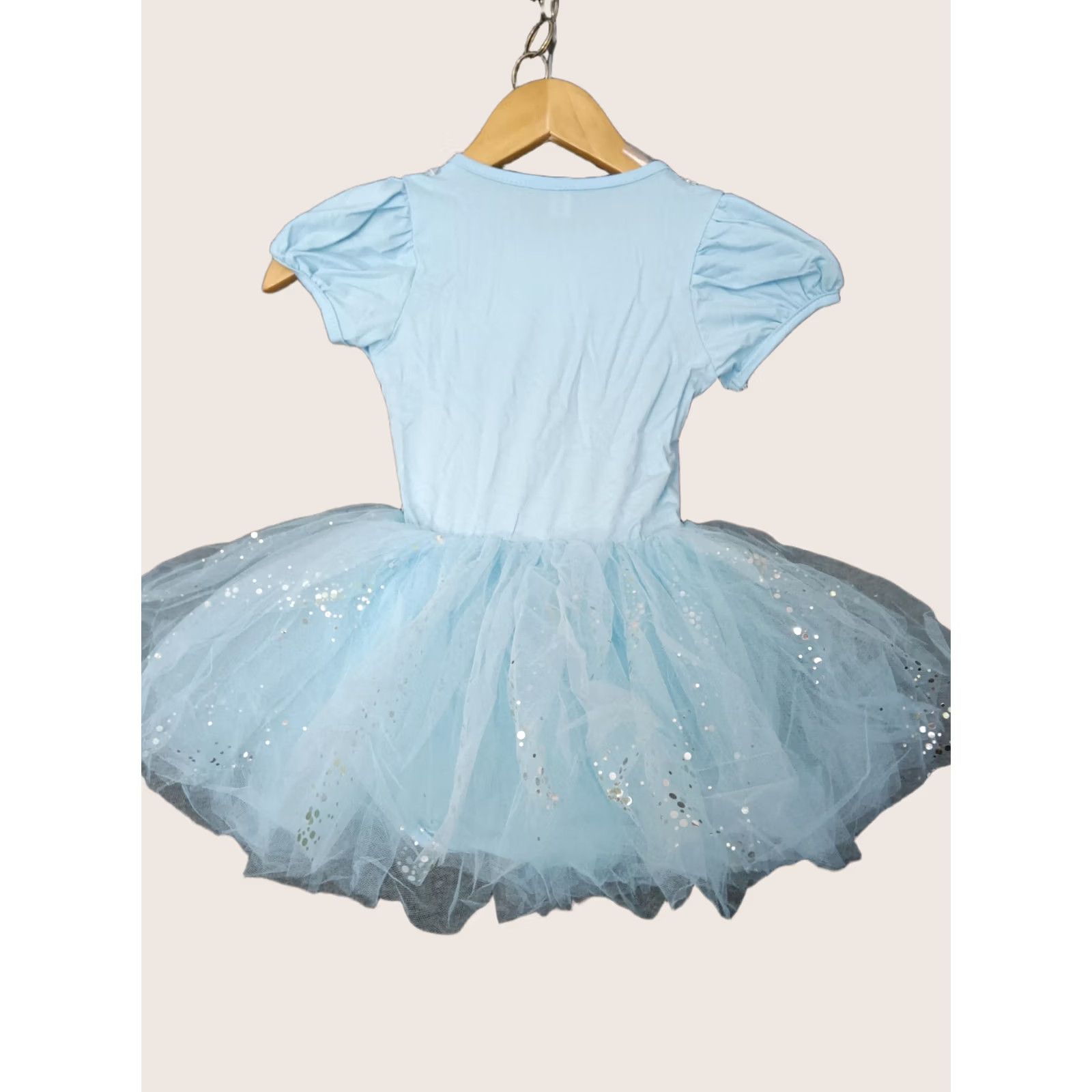 Vintage YOU Princess Tutu Romper Leotard Dress Girls Halloween Costume 5-6 Yrs Old Blue Glitter Fairy Tale Dress Girls 5-6 T Size ONE SIZE - 1 Thumbnail
