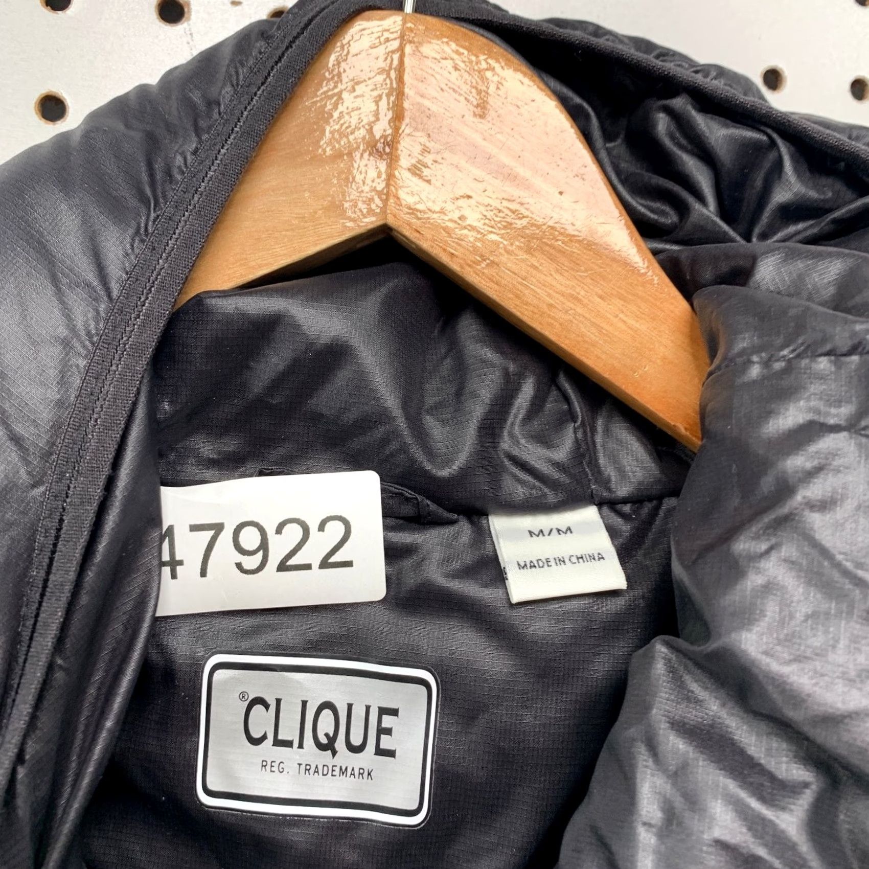 Vintage Clique Jameson Puffer Jacket Mens M Black Lightweight Size US M / EU 48-50 / 2 - 3 Thumbnail