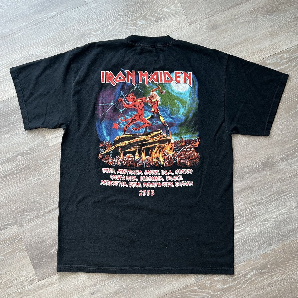 Iron Maiden × Vintage 2008 Iron Maiden Large concert Tee Size US L / EU 52-54 / 3 - 5 Thumbnail