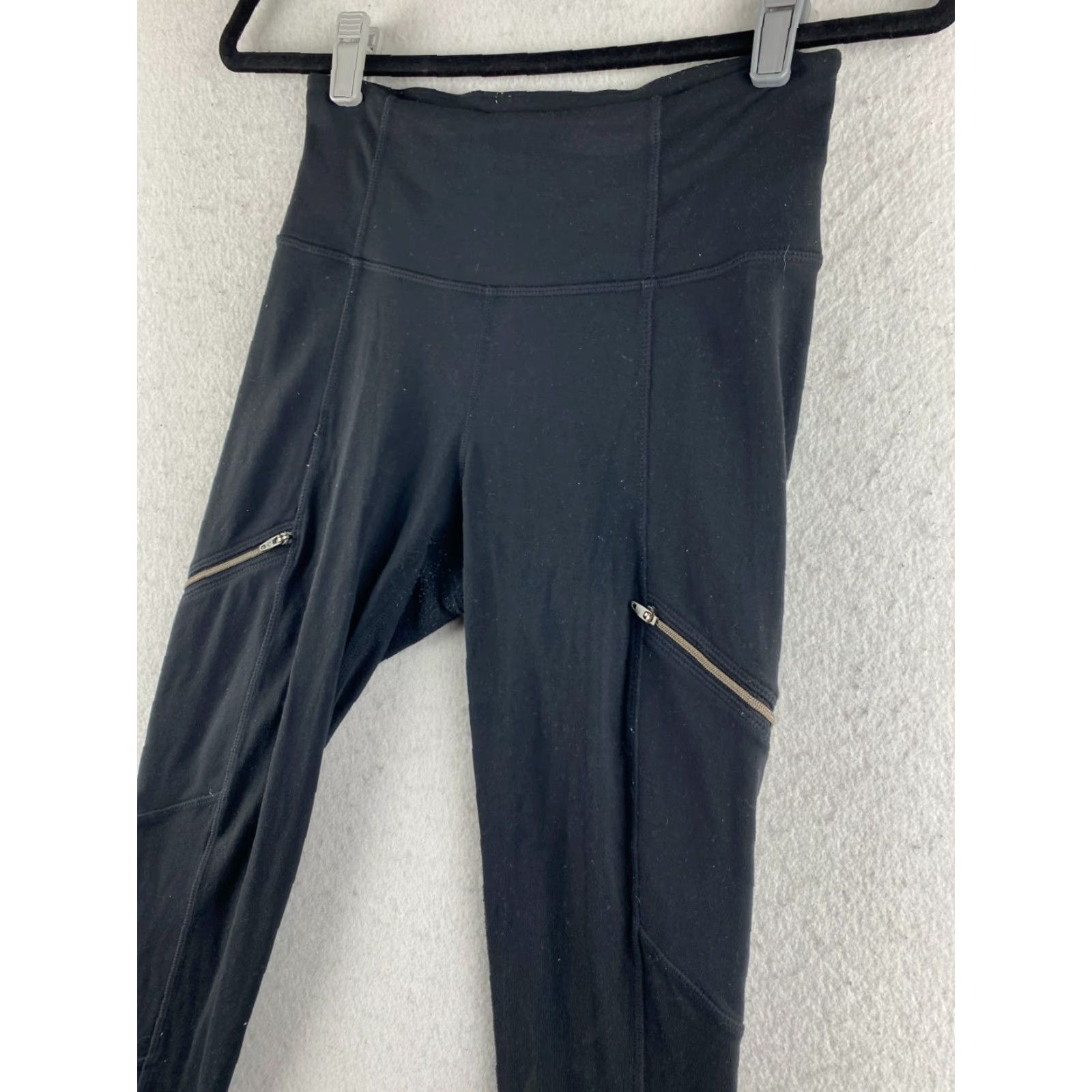 Athleta Athleta Pants Womens XS Black Compression Stretch Tights Zip Pockets Activewear Size 26" / US 2 / IT 38 - 6 Thumbnail