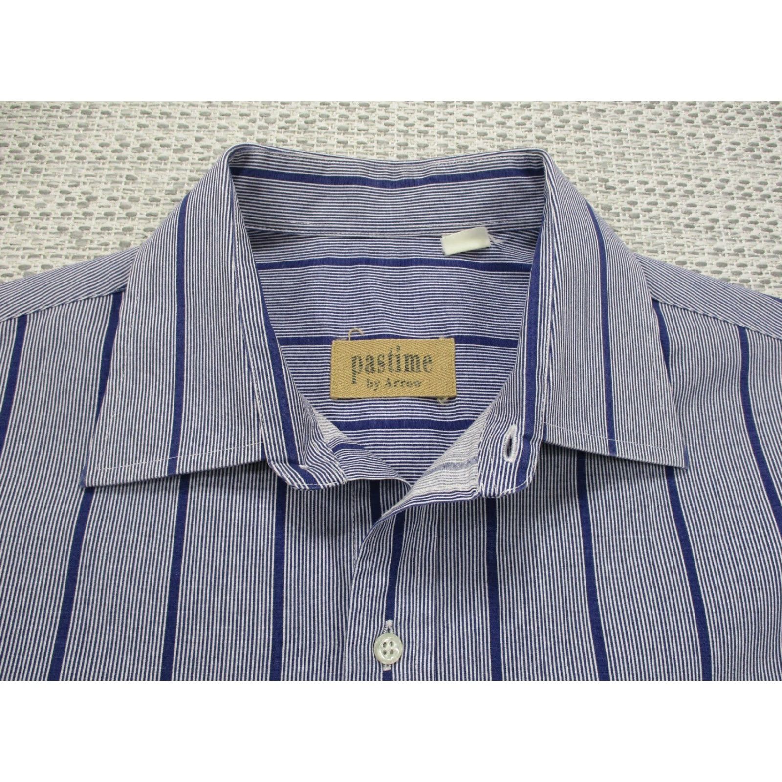 Arrow VINTAGE Arrow Pastime Shirt Mens XL Long Sleeve Button-Up Cotton Size US XL / EU 56 / 4 - 4 Thumbnail