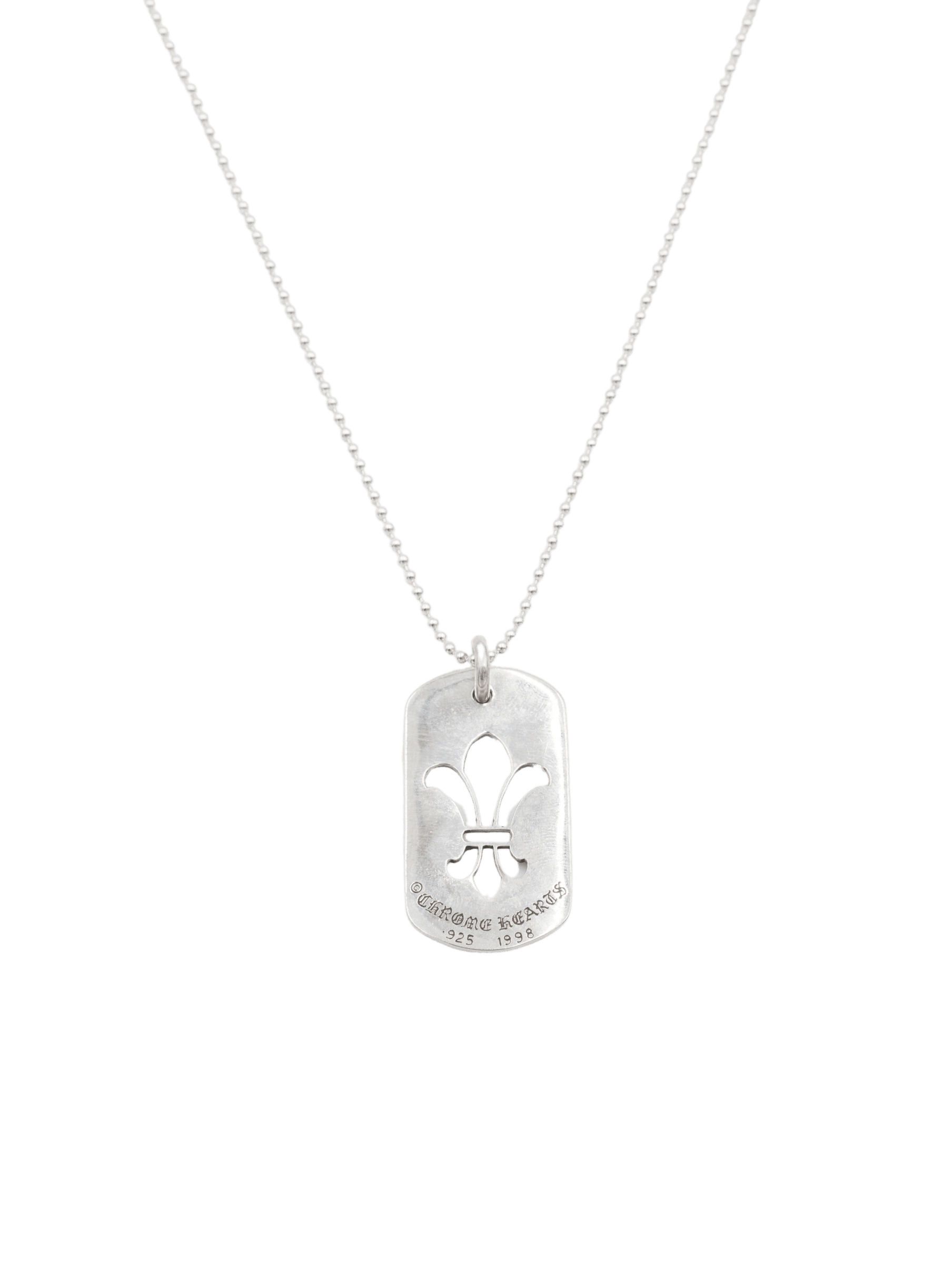 Chrome Hearts Chrome Hearts Large Fleur Cut Out Dog Tag Necklace. Size ONE SIZE - 1 Thumbnail