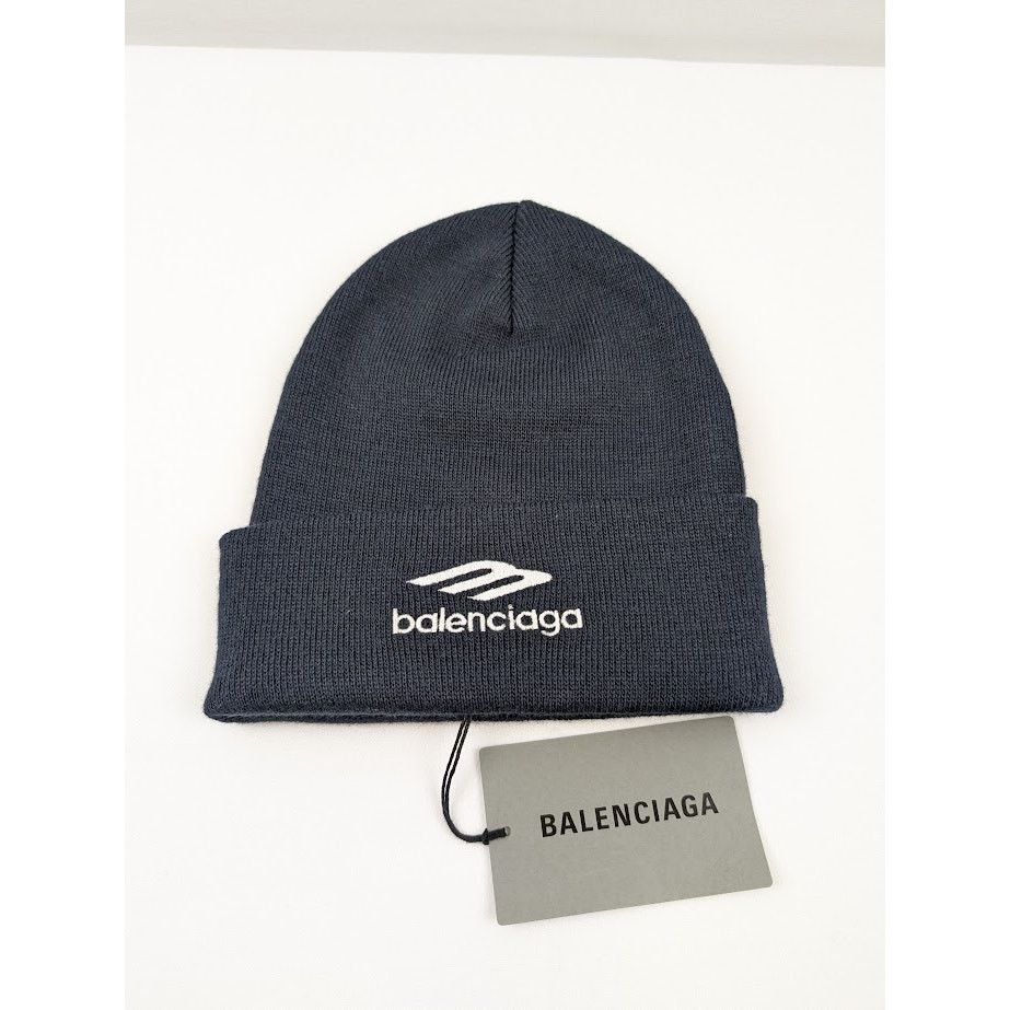 Balenciaga o1rshd1 Q:6 / Size: 2 / Sports Icon Beanie in Navy Size ONE SIZE - 3 Thumbnail