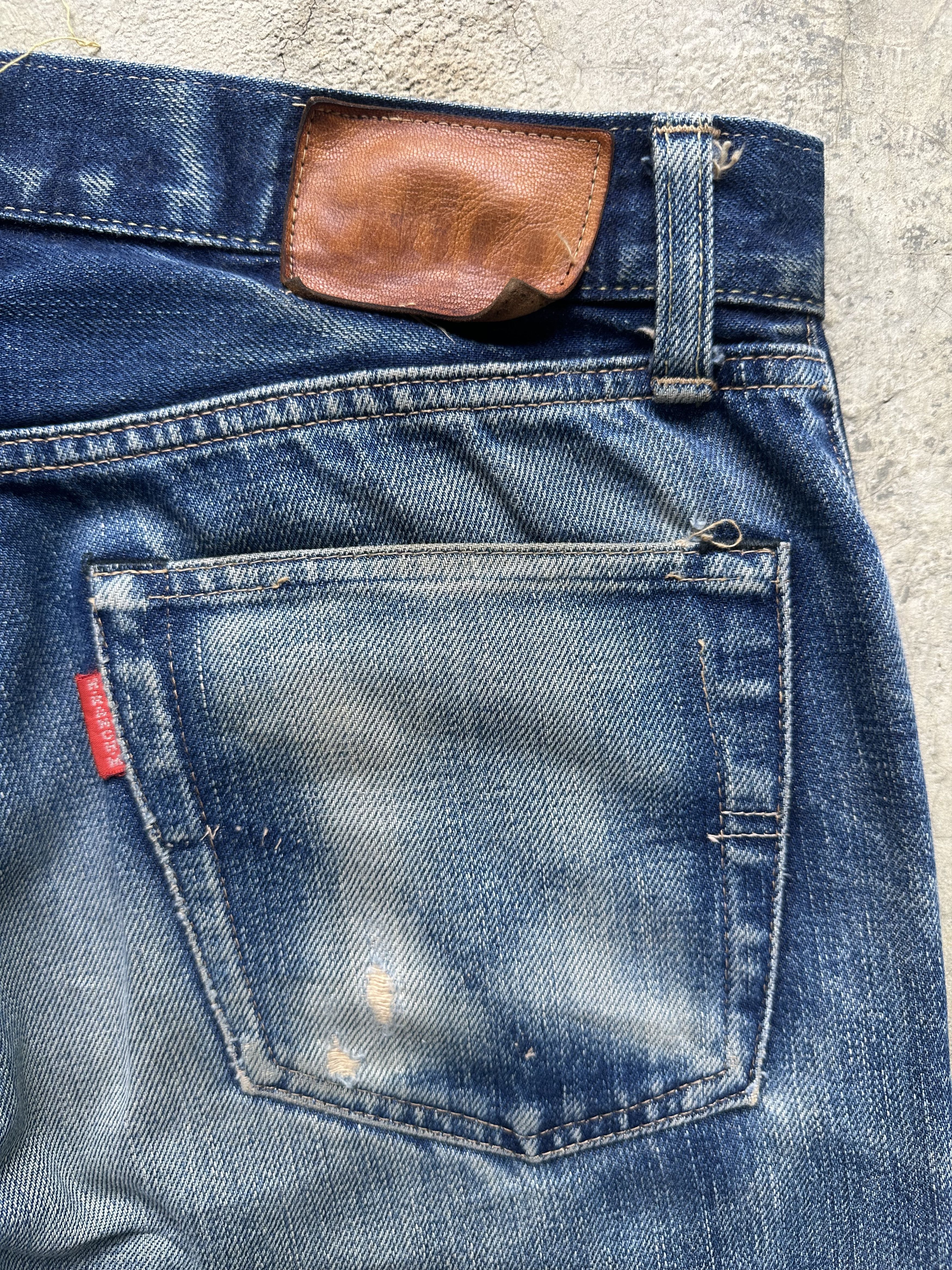 Warehouse Vintage Japanese Brand HR Market Distressed Selvedge Jeans Size US 31 - 15 Thumbnail