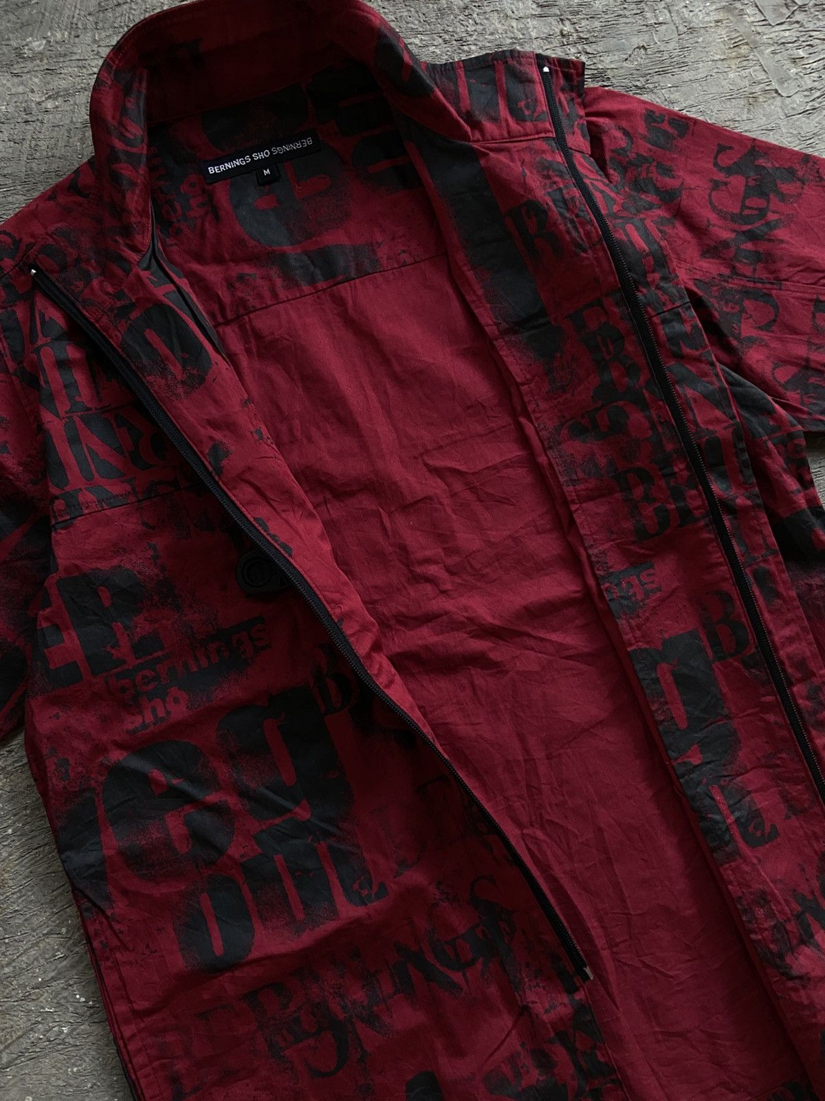 20471120 2000s Berning Sho - Vkei Style Poem Belt Zipper Shirt Size US M / EU 48-50 / 2 - 5 Thumbnail