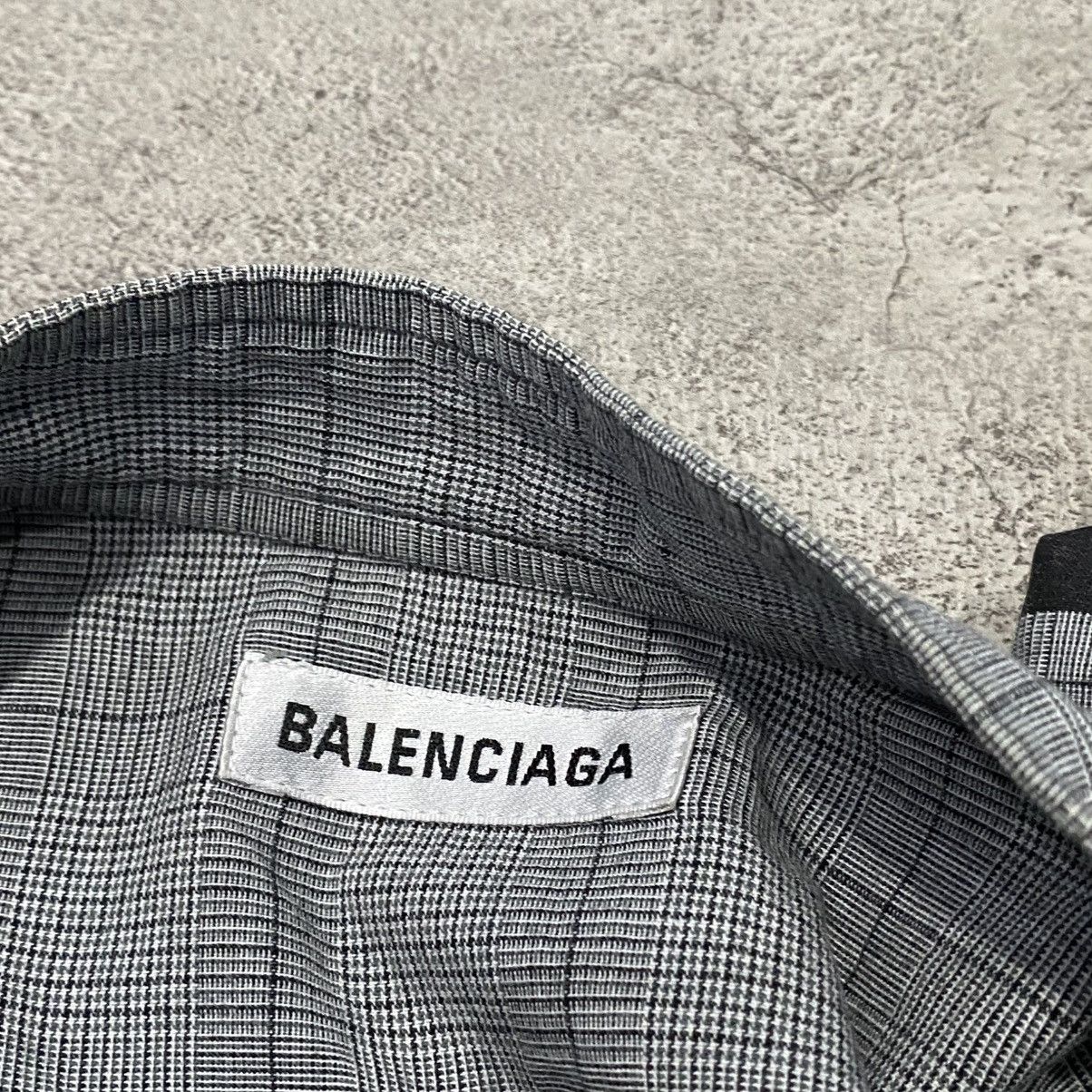 Balenciaga Balenciaga Back Logo Poplin Shirt Check Size XS / US 0-2 / IT 36-38 - 6 Thumbnail