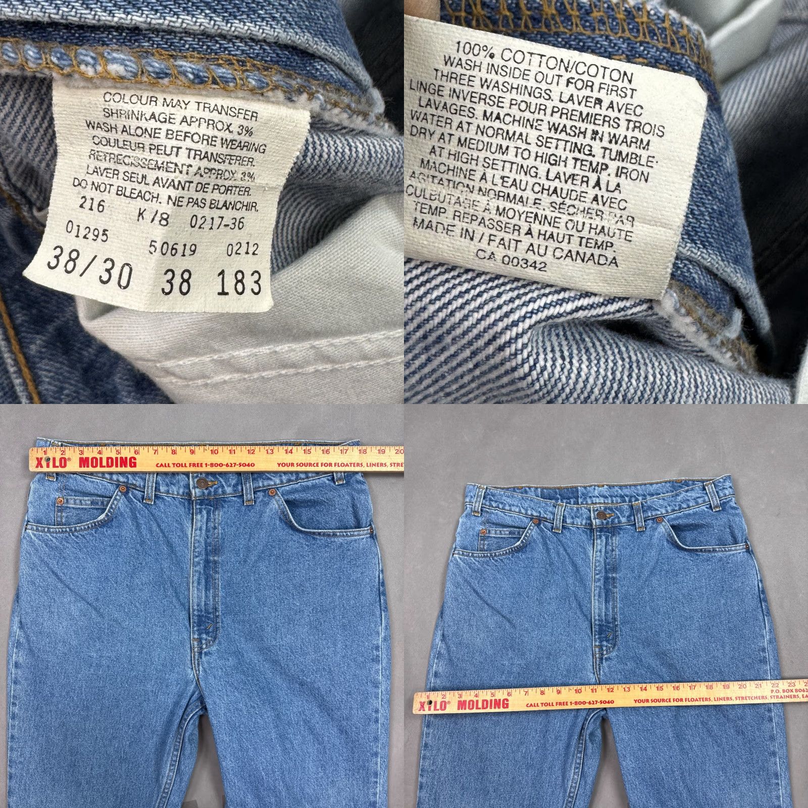 Levi's VINTAGE Levi's Jeans Mens 36x30 Blue 90s Orange Tab 619 Denim Pants Jeans Size US 38 / EU 54 - 8 Thumbnail