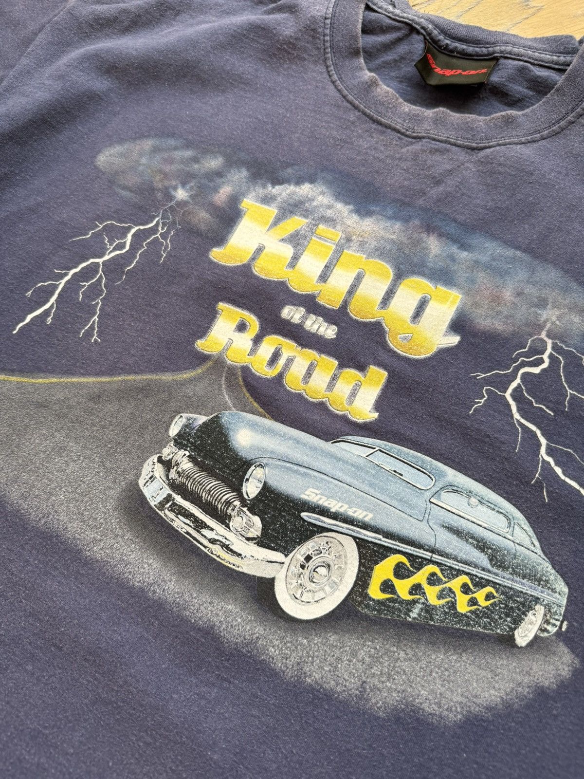 Vintage Snap-On Lightning USA Racing Vintage t shirt Size US L / EU 52-54 / 3 - 3 Thumbnail