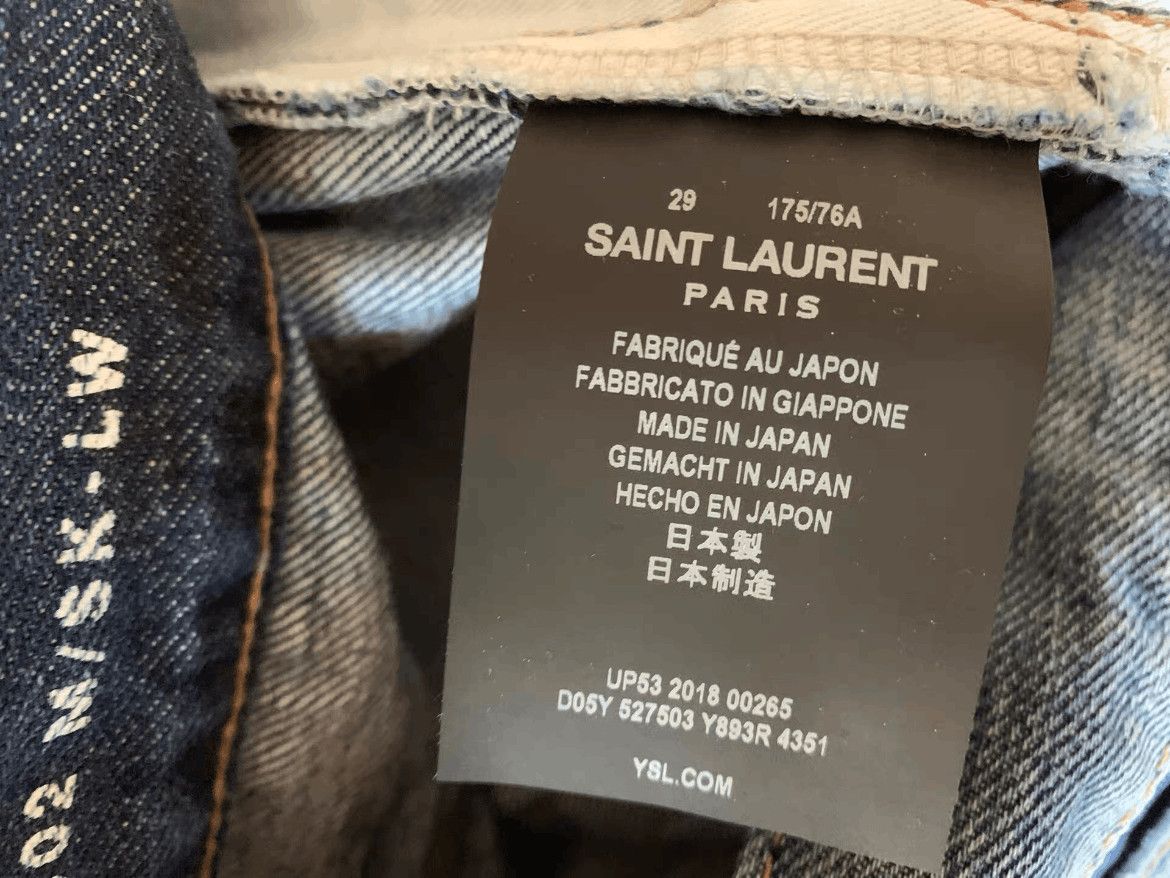 Saint Laurent Paris Saint Laurent Paris D02 Distressed Detailed Washed Denim Size US 29 - 5 Thumbnail