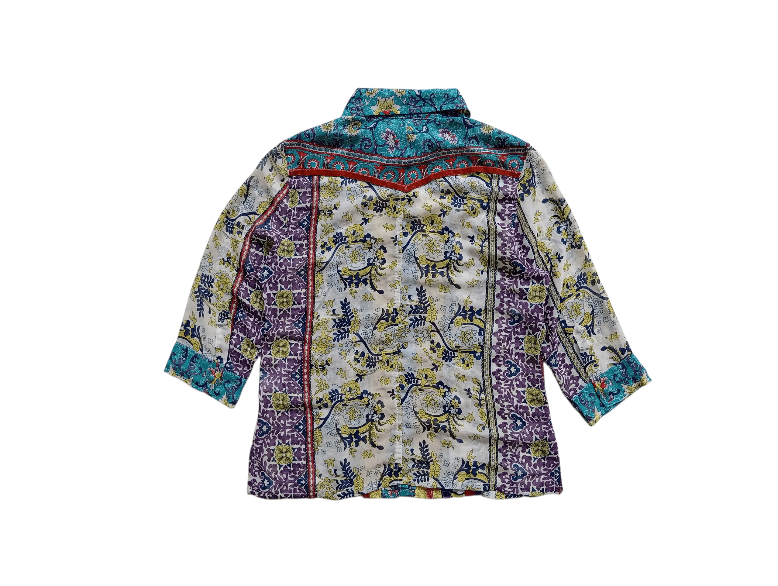 Japanese Brand Jean Nassaus western sheer floral shirt Size S / US 4 / IT 40 - 5 Thumbnail