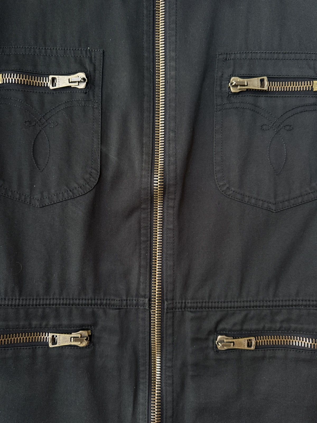 Gucci Gucci Tom Ford SS04 Western 4 Pocket Zipped Jacket Size US L / EU 52-54 / 3 - 3 Thumbnail