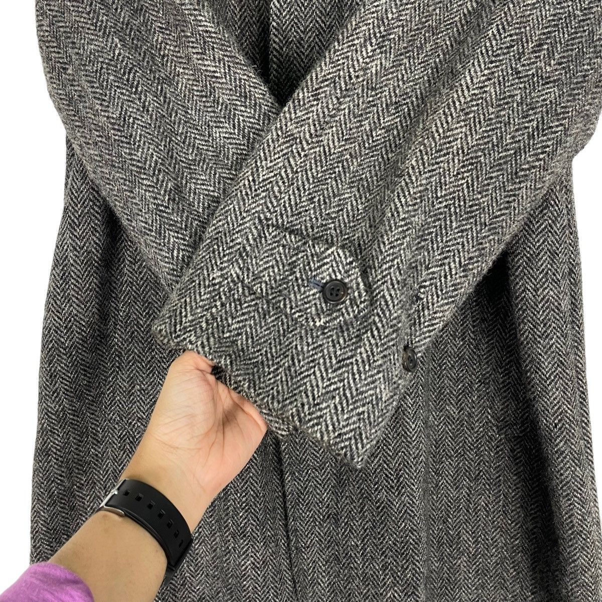 Harris Tweed × Japanese Brand 💥HARRIS TWEED HERRINGBONE LONG JACKET Size US M / EU 48-50 / 2 - 10 Thumbnail