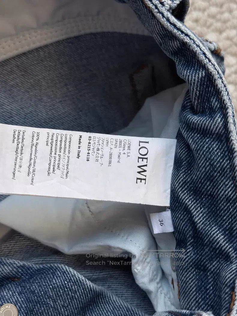 Loewe Loewe Anagram Logo Embroidered Denim Capri Pants Size 24" / US 00 / IT 34 - 7 Thumbnail