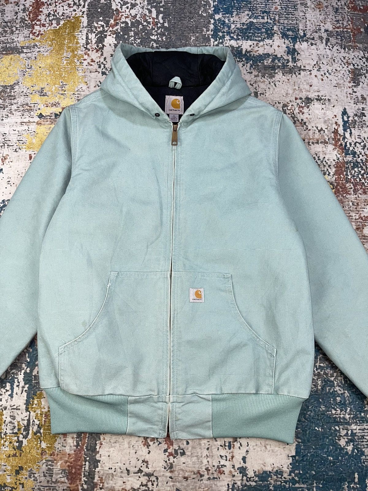 Carhartt Vintage Carhartt WIP Canvas Pine Green Hoodie Size US S / EU 44-46 / 1 - 2 Thumbnail