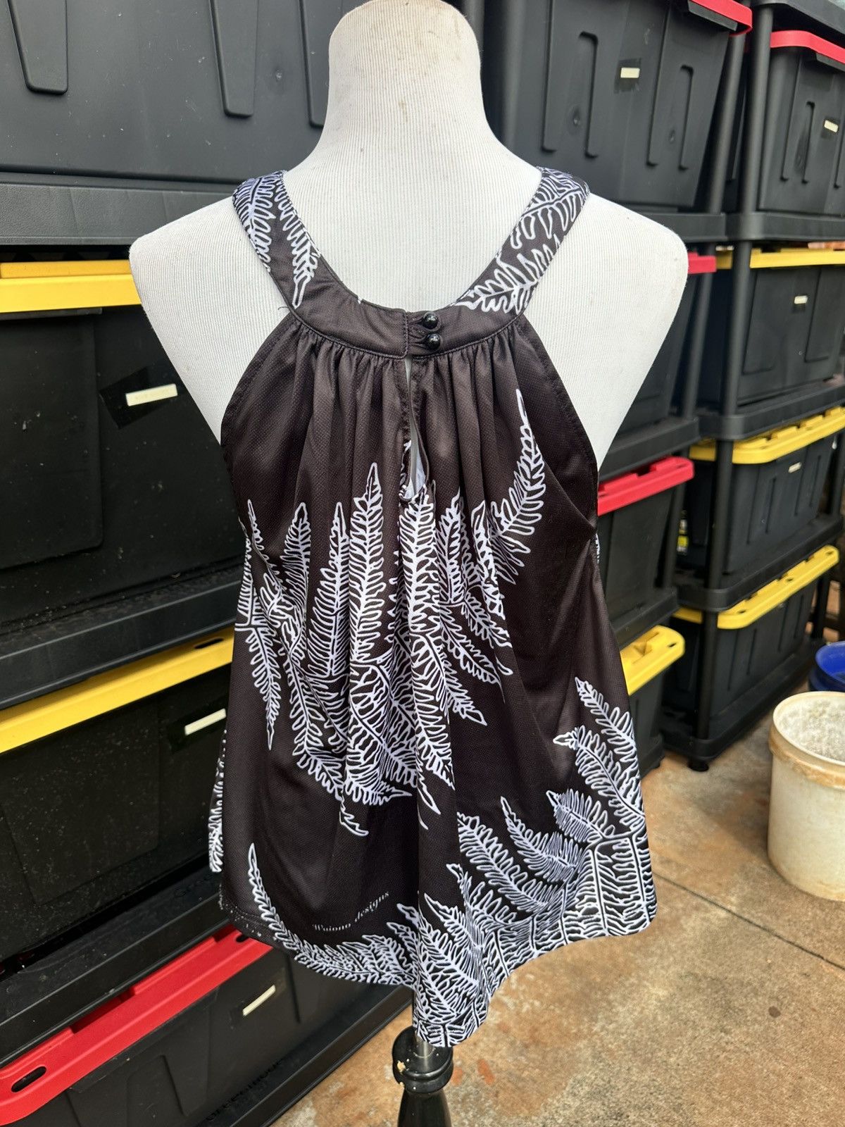 Other Waiono Clothing Designs Black Hawaiian Blouse Women's XL Size XL / US 12-14 / IT 48-50 - 2 Thumbnail