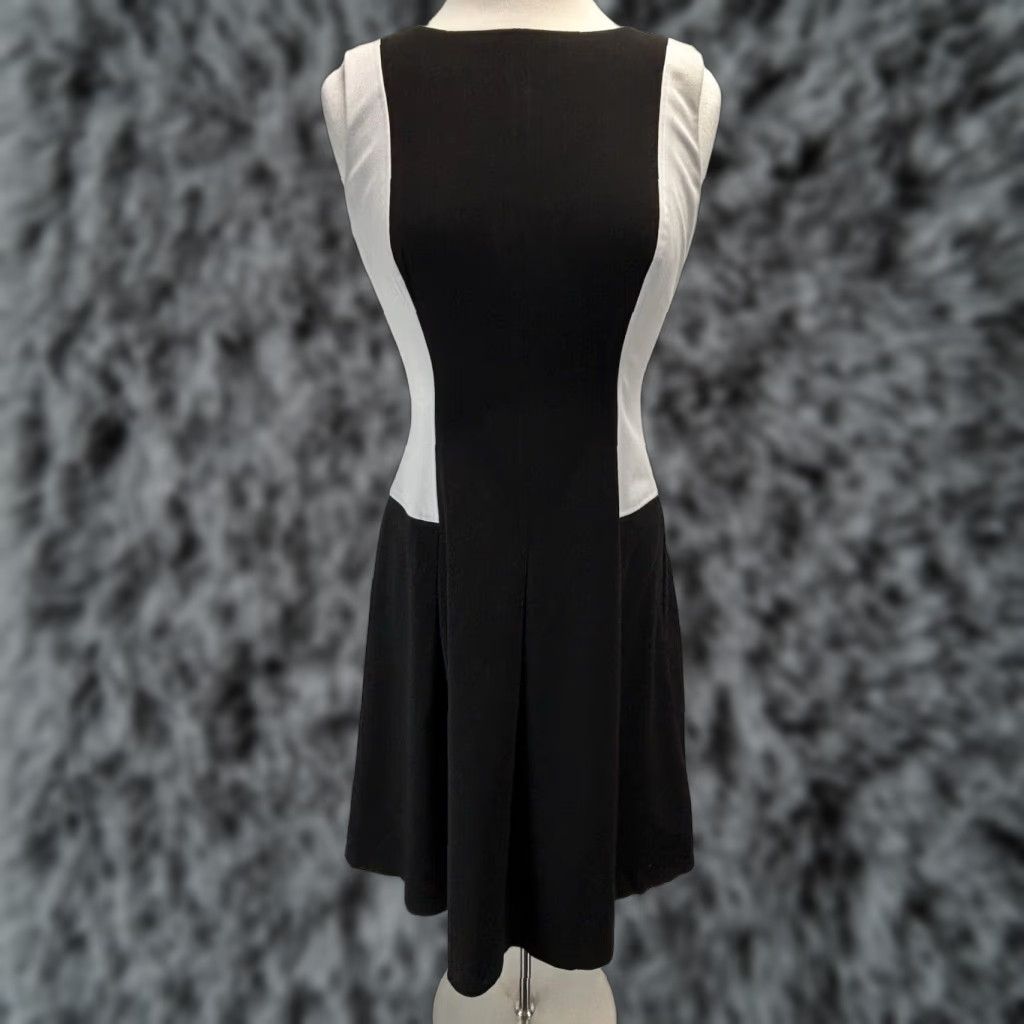 Ralph Lauren Lauren Ralph Lauren Sheath Dress Sz 6 Women’s Black Grey Short Sleeveless Size 28" / US 6 / IT 42 - 1 Thumbnail