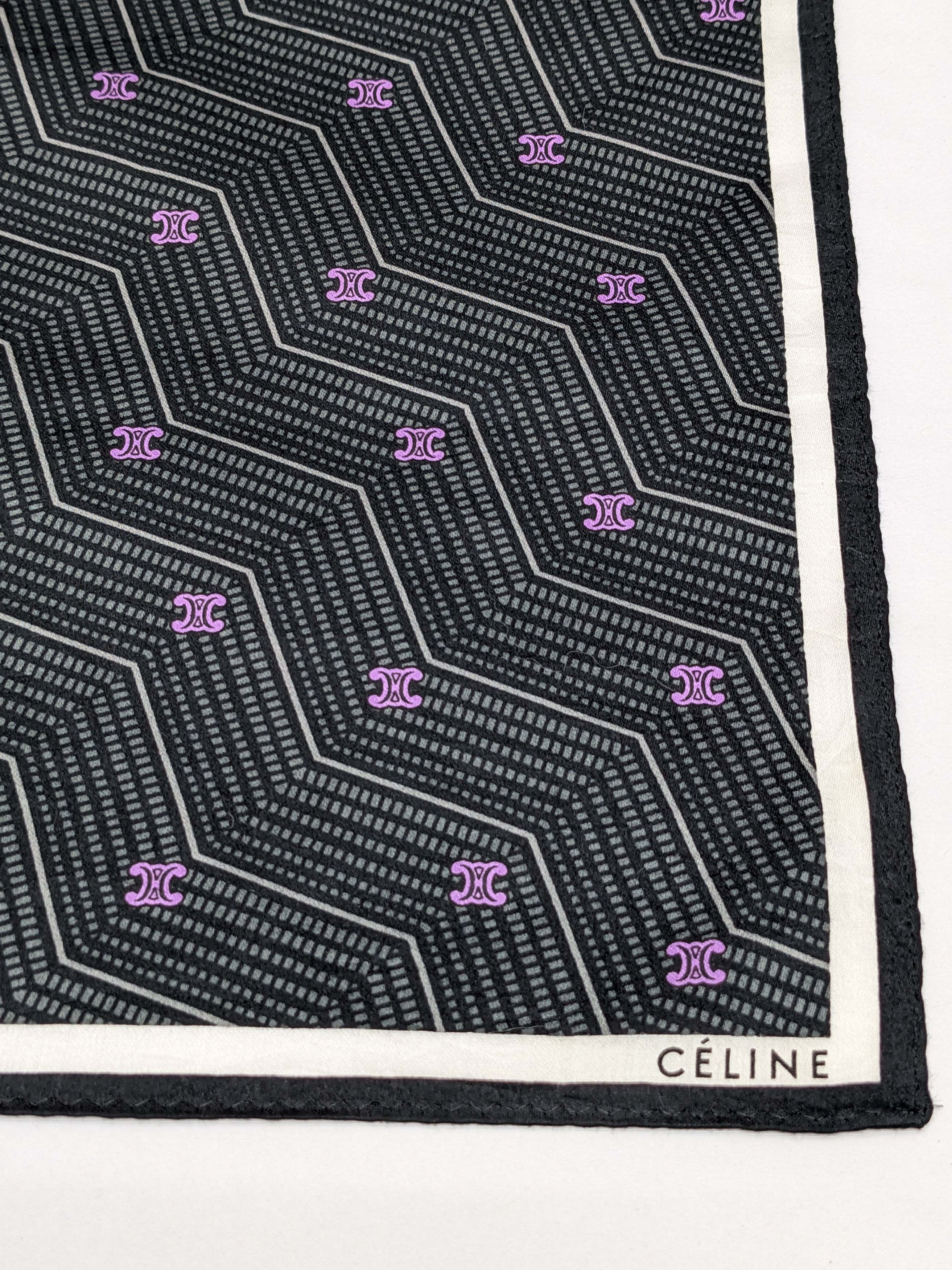 Celine CELINE Handkerchief Pocket Square Macadam Blazon Logo Size ONE SIZE - 2 Thumbnail