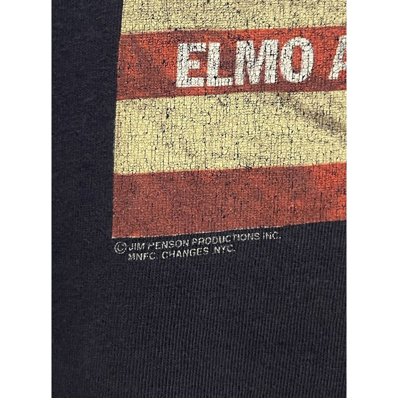 Delta VINTAGE 90s Elmo Shadow Print Shirt XL Sesame Street Delta Men's Short Sleeve Crew Neck Cotton T-Shirt 1990s Graphic Print Size US XL / EU 56 / 4 - 3 Thumbnail