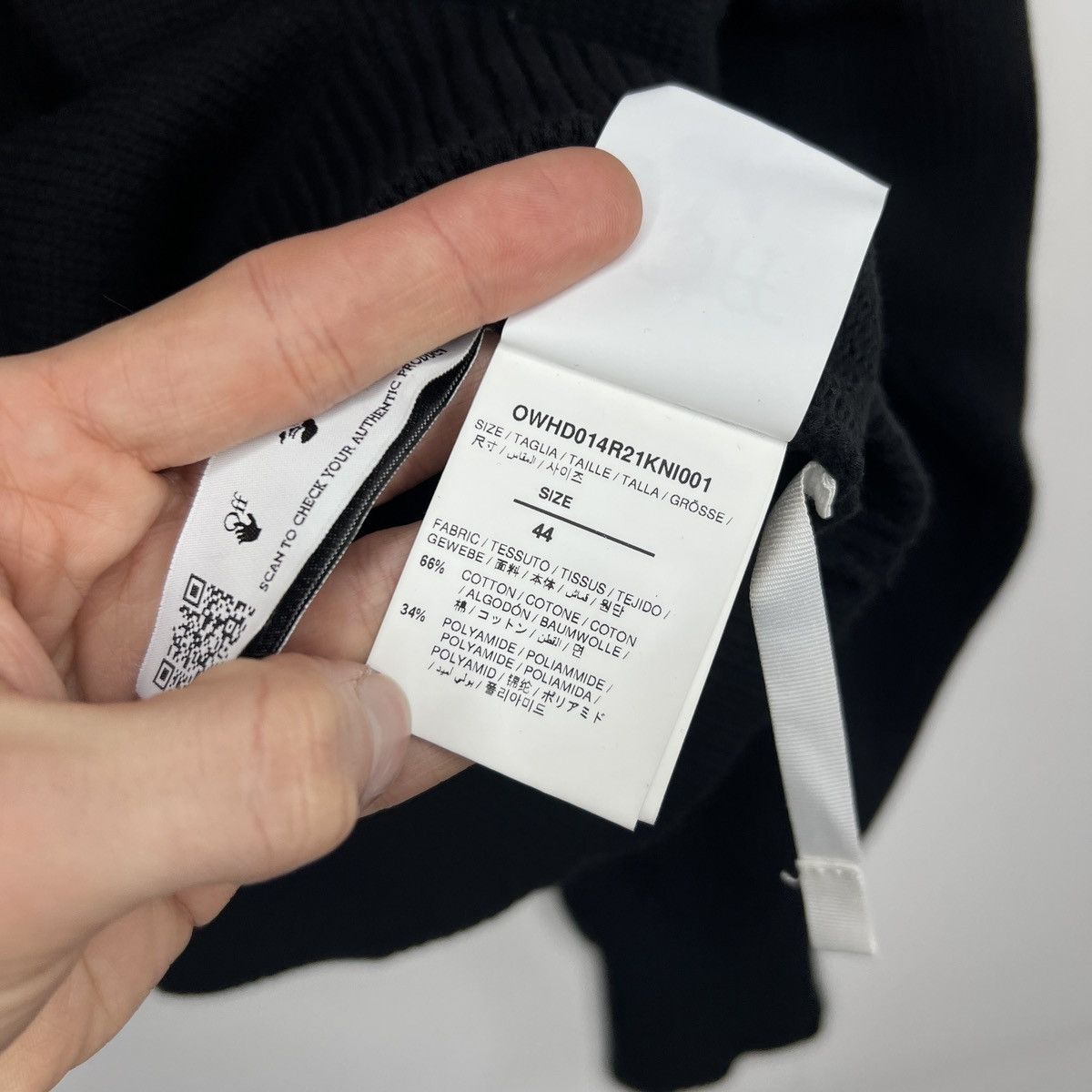 Off-White Off White Black Boxy Sweater Jumper Knitwear Embroidered Size M / US 6-8 / IT 42-44 - 9 Thumbnail