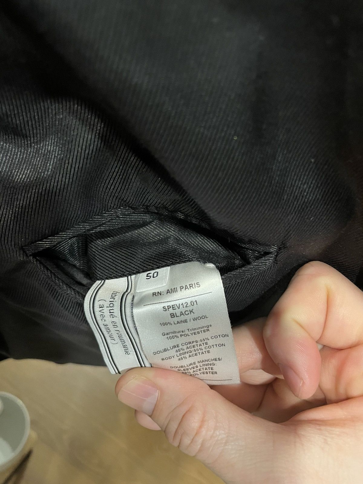 AMI Black Jacquard Tuxedo Blazer Size 40R - 5 Thumbnail