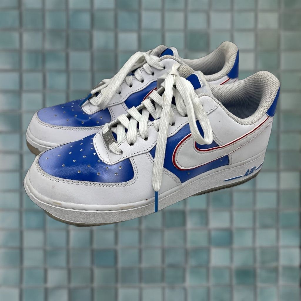 Nike Nike Air Force 1 Low New Jersey Nets Hardwood Classics Men M 7 / W 9 White Leather Sneaker Classic Nike Air Force 1 Mens Shoes 2020-Now Size US M / EU 48-50 / 2 - 1 Thumbnail