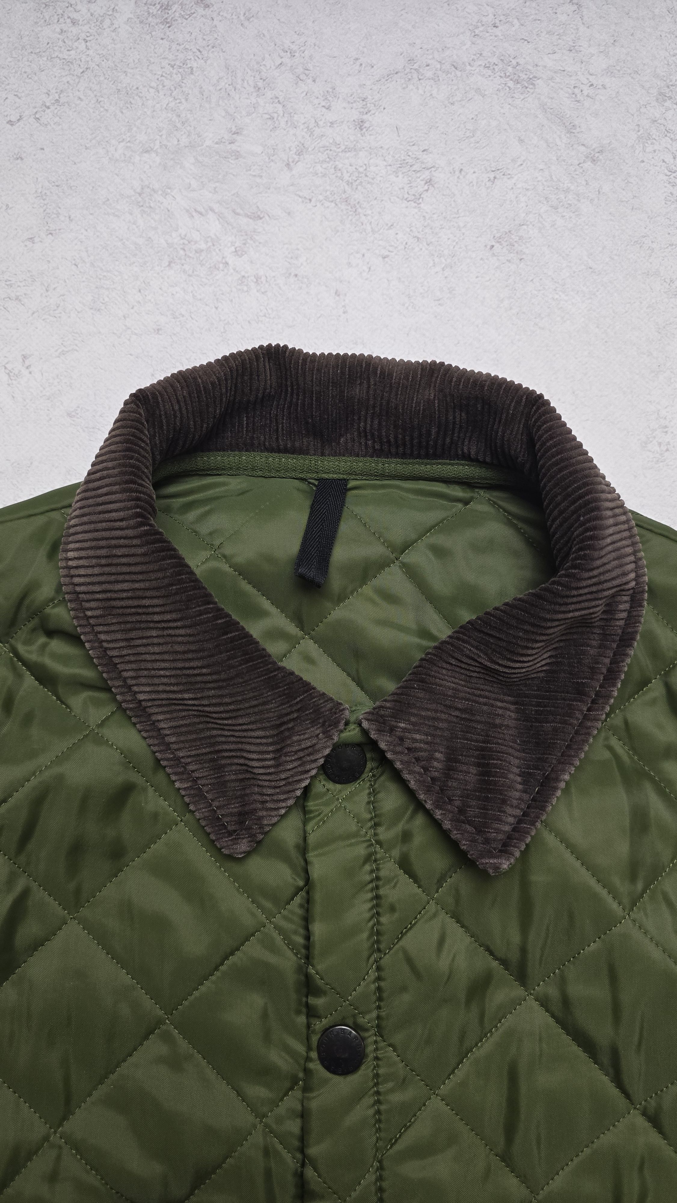 Barbour Liddesdale Quilted Jacket Olive Corduroy Collar Heritage Size US L / EU 52-54 / 3 - 13 Thumbnail