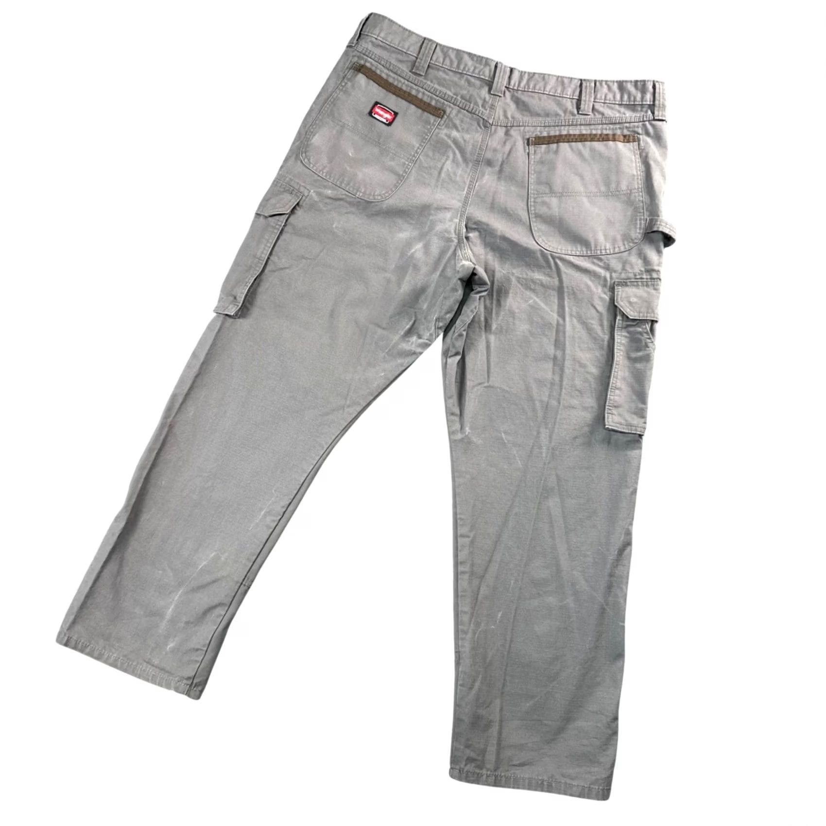 Wrangler Wrangler Workwear Pants Gray Mens 40x30 Utility Cargo Reinforced Cotton Work Size US 40 / EU 56 - 3 Thumbnail