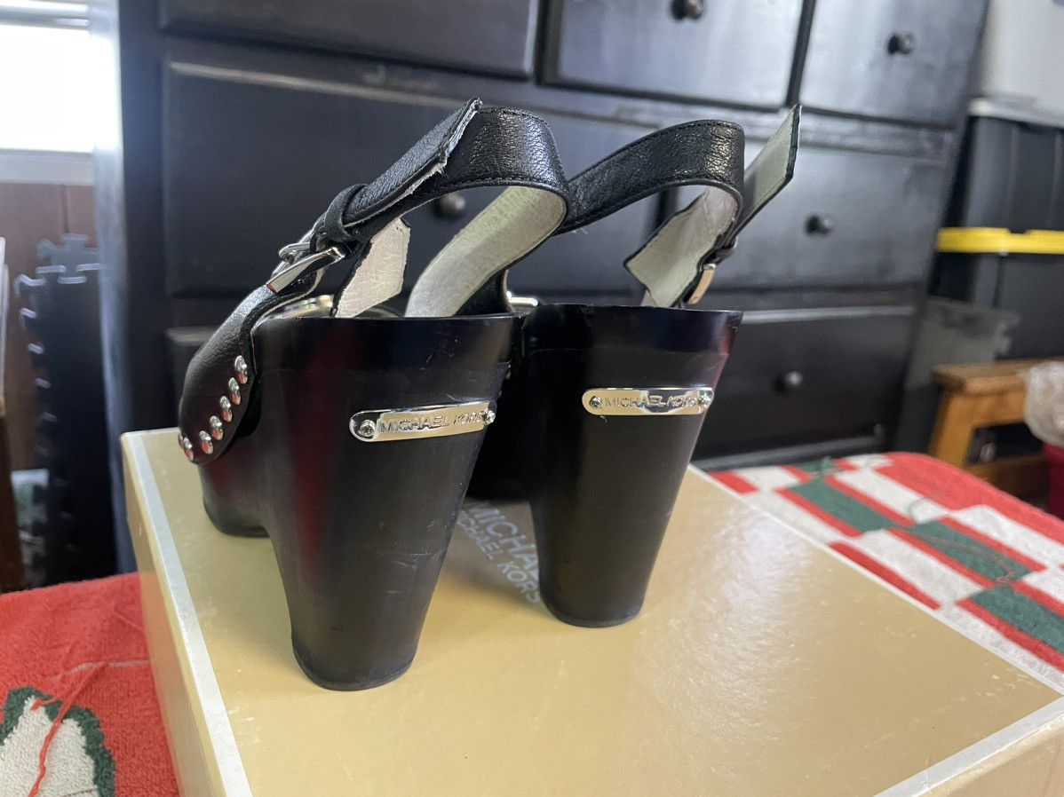Michael Kors Michael Kors black leather platform wedge Size US 7.5 / IT 37.5 - 5 Thumbnail