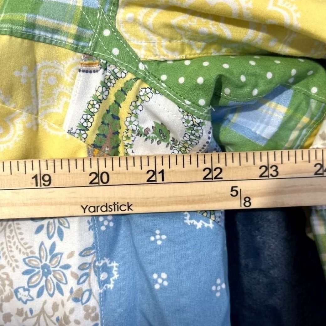Nique VINTAGE Kate Hill Jacket Woman L Green Reversable Quilted Print Patchwork Unique Size L / US 10 / IT 46 - 5 Thumbnail
