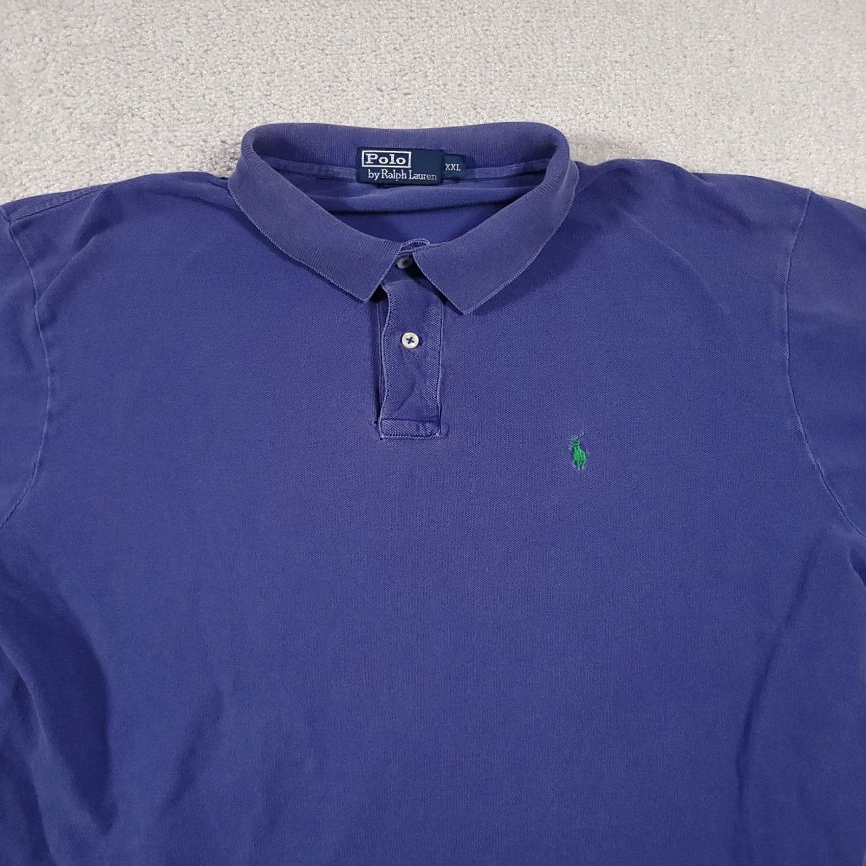 Polo Ralph Lauren VINTAGE Polo Ralph Lauren Polo Shirt XXL 2XL Blue Pony Logo Cotton Golf Grunge Mens Size US XXL / EU 58 / 5 - 3 Thumbnail