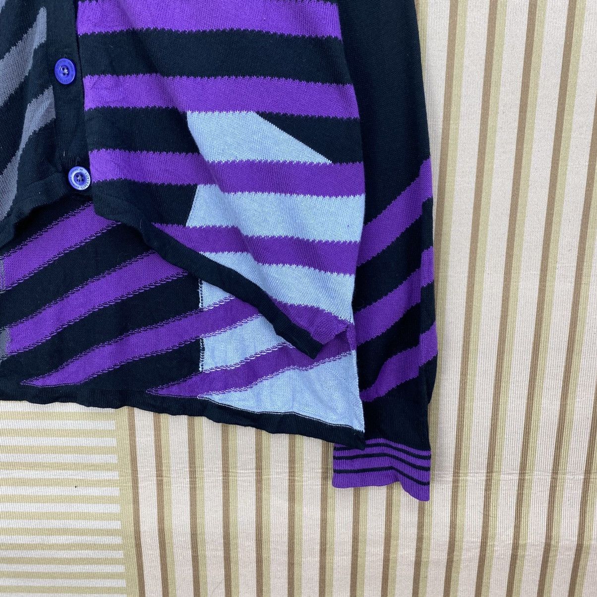 Kansai Yamamoto 🫶Kansai Yamamoto Cardigan V neck Striped Size L / US 10 / IT 46 - 5 Thumbnail