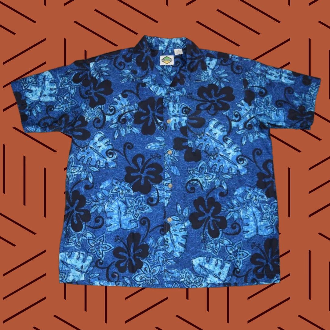 Vintage VINTAGE FLIPBOX HAWAIIAN SHIRT BLUE USA MADE LARGE L BUTTON-UP SHORT SLEEVE COLLARED Size US L / EU 52-54 / 3 - 1 Thumbnail
