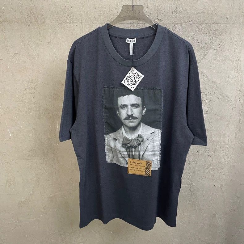 Loewe loewe Gray silhouette patch logo short-sleeved T-shirt 2506 Size US M / EU 48-50 / 2 - 1 Thumbnail