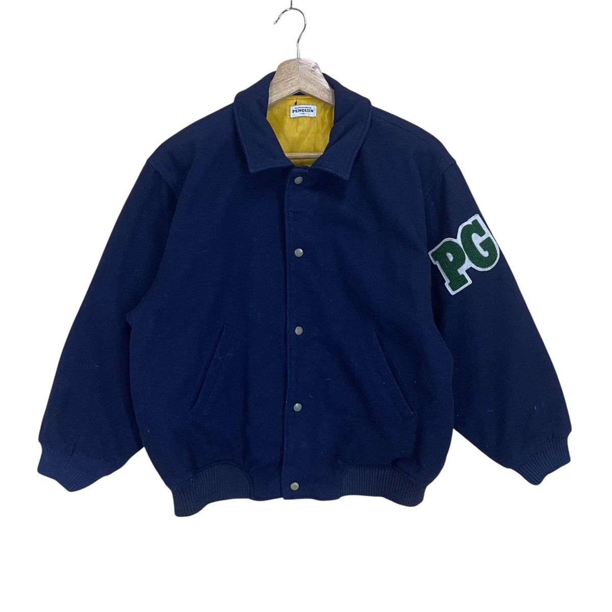 Vintage Vintage Musing Wear Penguin Big Logo Wool Varsity Jacket Size US S / EU 44-46 / 1 - 6 Thumbnail