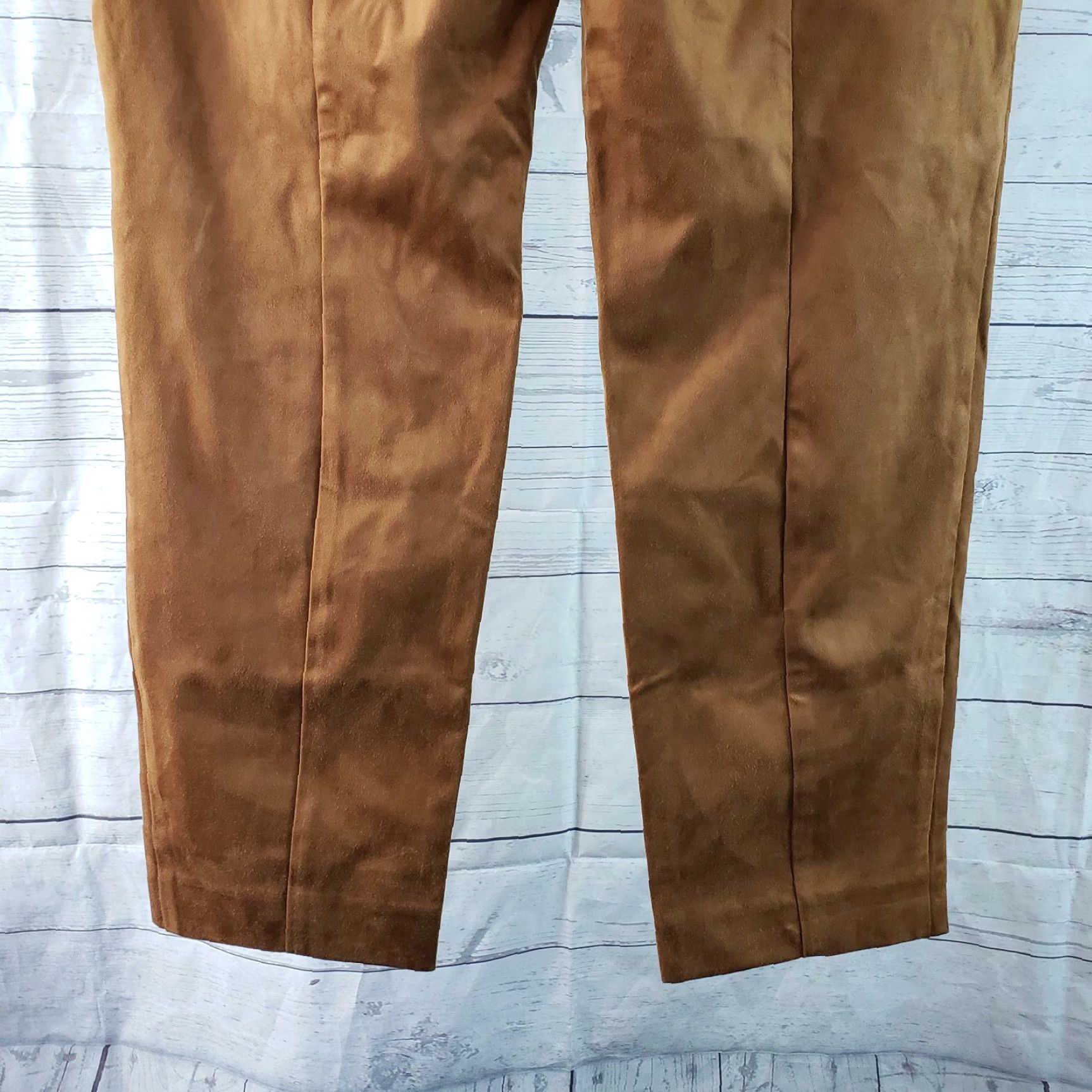 Loft LOFT Ann Taylor Womens Faux Suede Pants Size 8 Brown Mid Rise Inseam 27" Regular Size 30" / US 8 / IT 44 - 5 Thumbnail