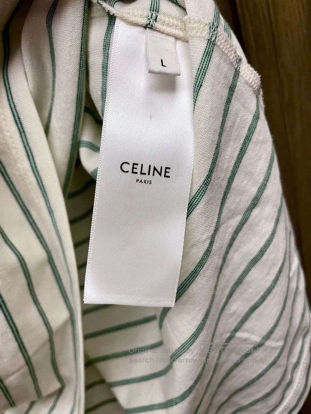 Celine Striped Short Sleeve Graphic Tee. Size US L / EU 52-54 / 3 - 4 Thumbnail
