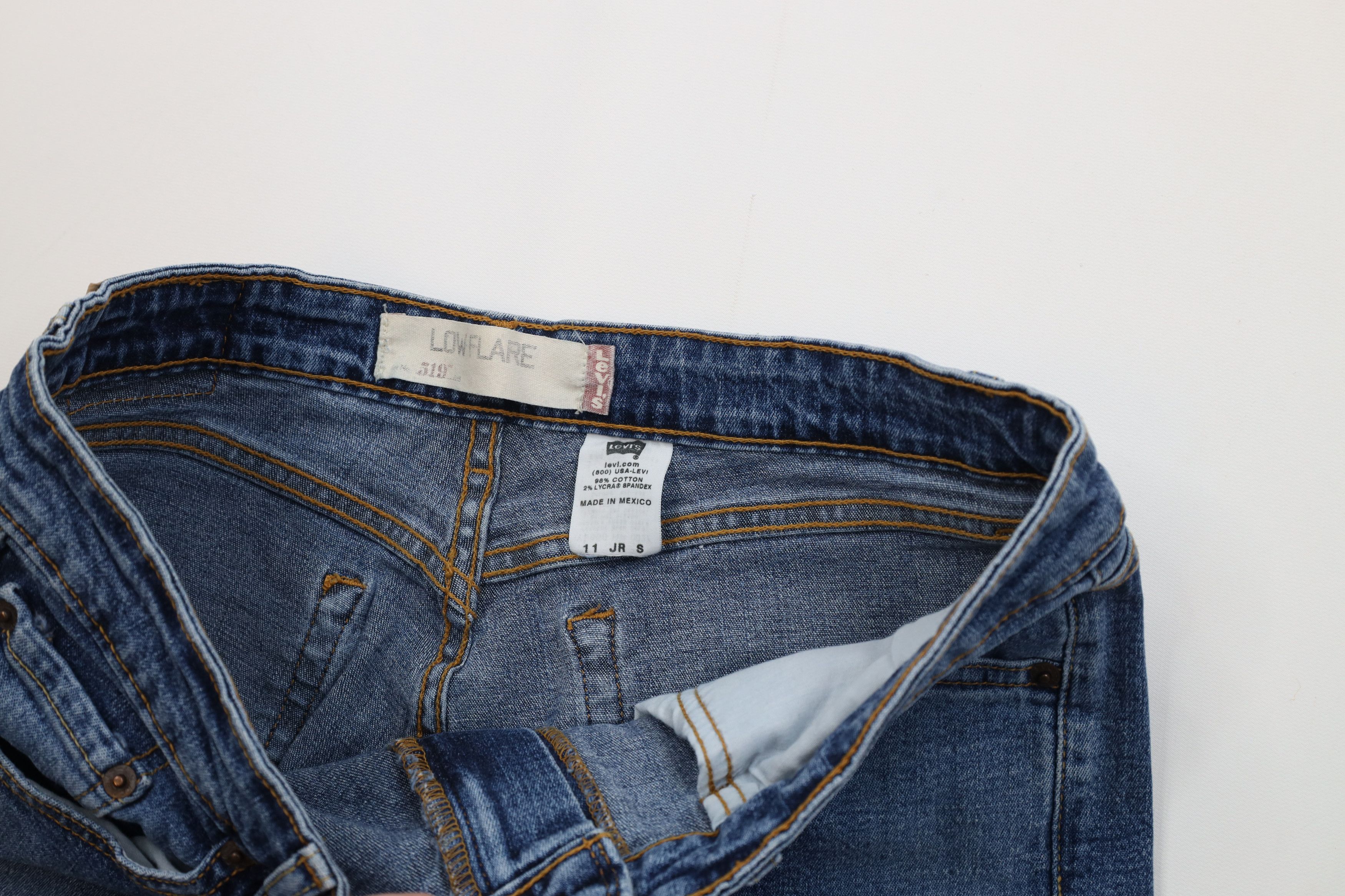 Levi's Vintage Y2K 2004 Levis 519 Babydoll Low Flared Denim Jeans Size 32" / US 10 / IT 46 - 8 Thumbnail