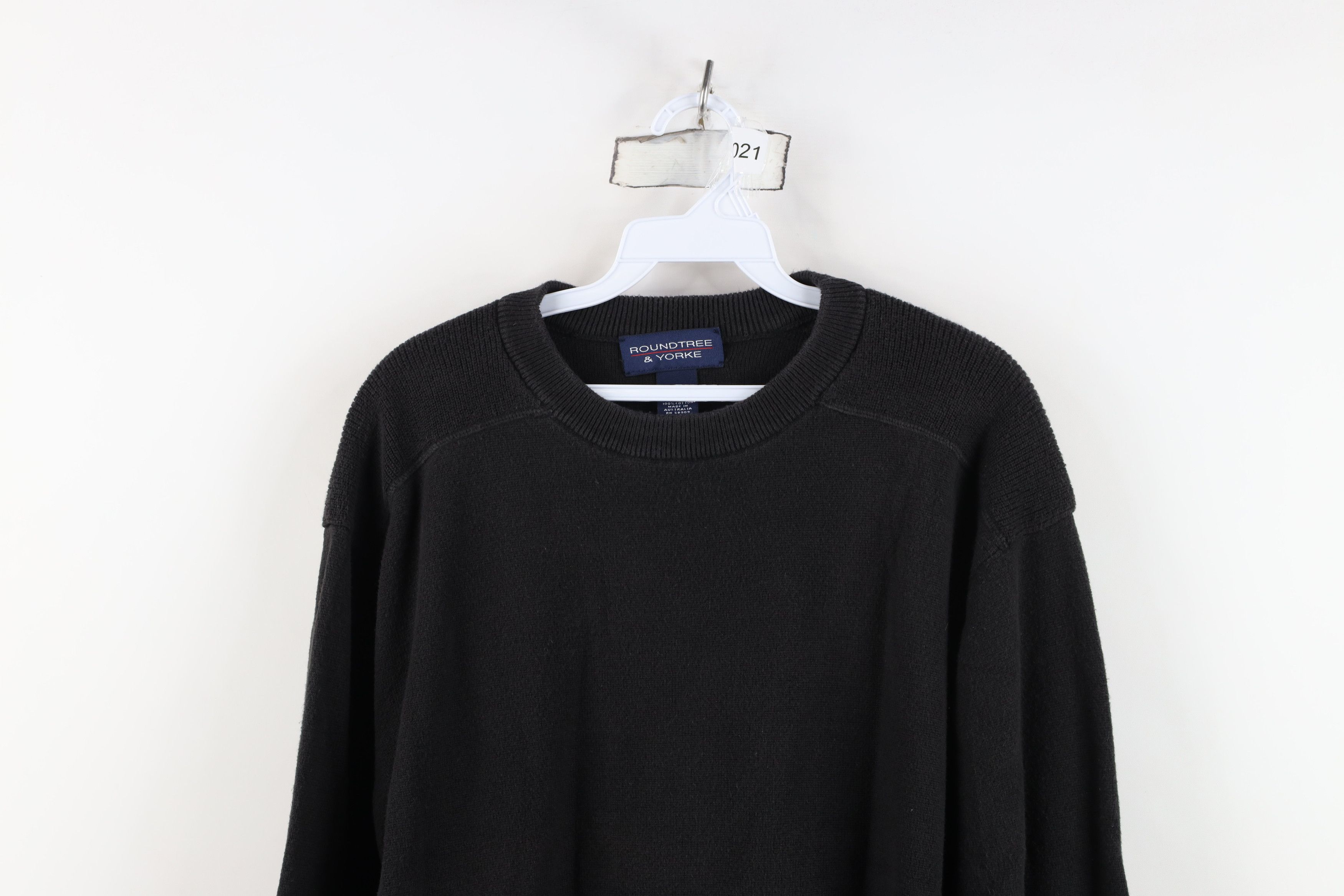 Vintage Vintage 90s Y2K Streetwear Fit Cotton Knit Sweater Black Size US XL / EU 56 / 4 - 2 Thumbnail
