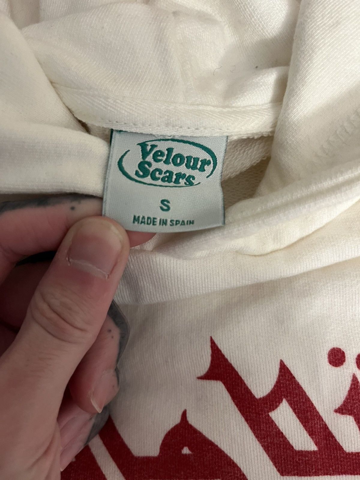 Velour Velour scars scarf hoodie white Size US S / EU 44-46 / 1 - 4 Thumbnail