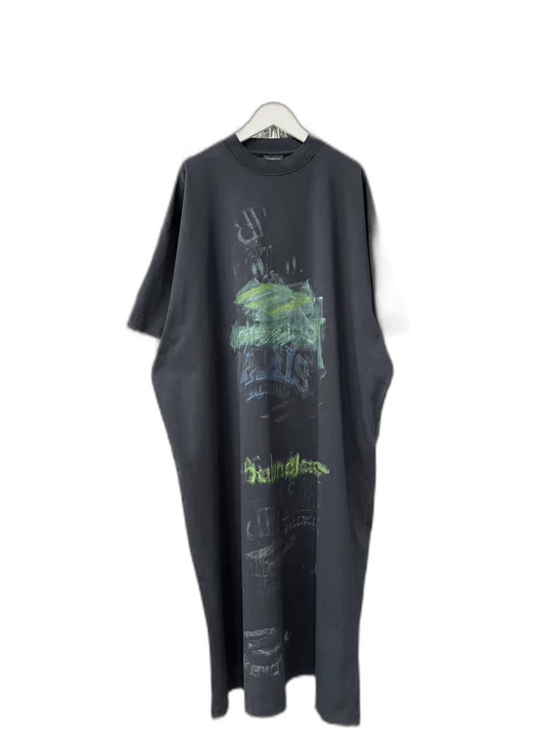 Balenciaga Balenciaga New Graffiti Short Sleeve Dress-2505 Size 35" - 1 Thumbnail