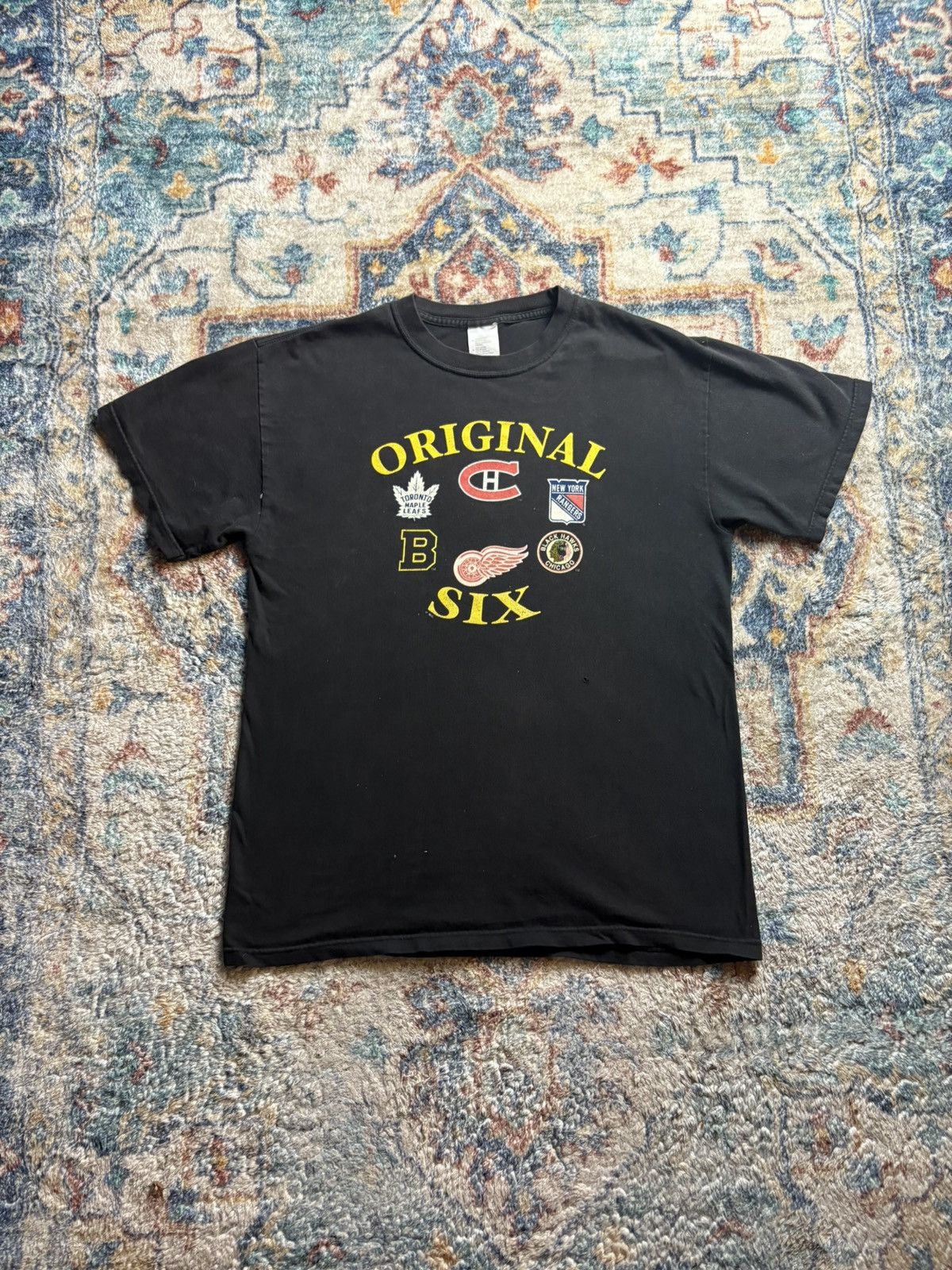 Vintage Vintage NHL The Original Six Hockey T-shirt Medium Size US M / EU 48-50 / 2 - 1 Thumbnail