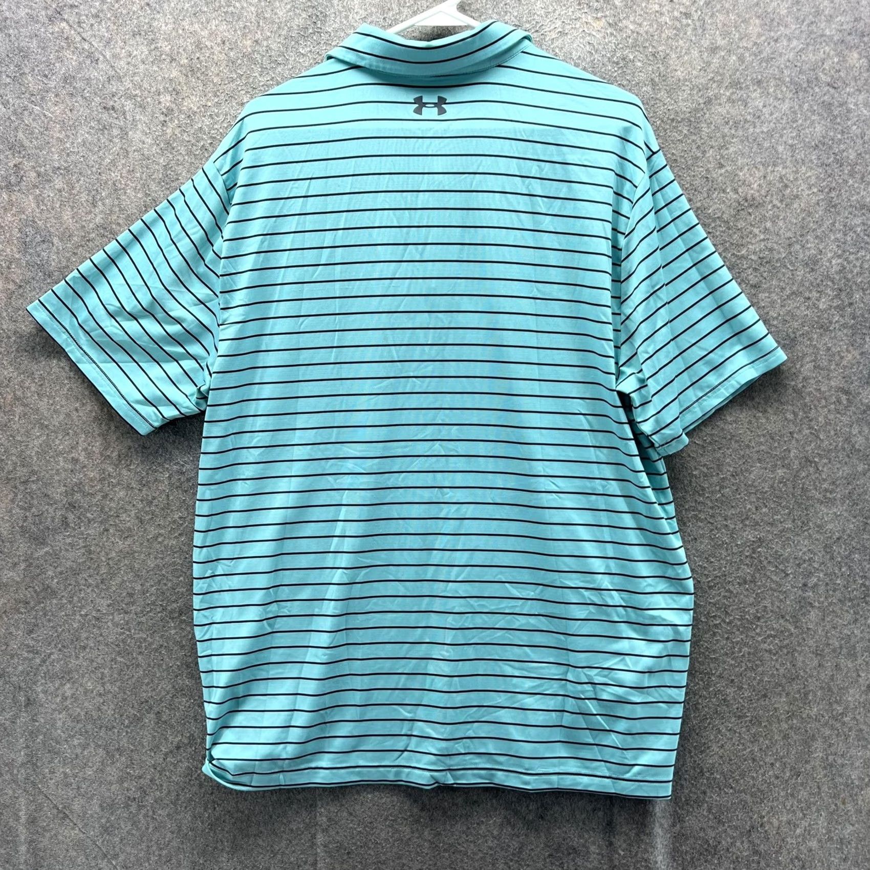 Under Armour Under Armour The Playoff Polo Shirt Mens XL Blue Stripe Golf Loose Fit Stretch Shirt Size US XL / EU 56 / 4 - 2 Thumbnail