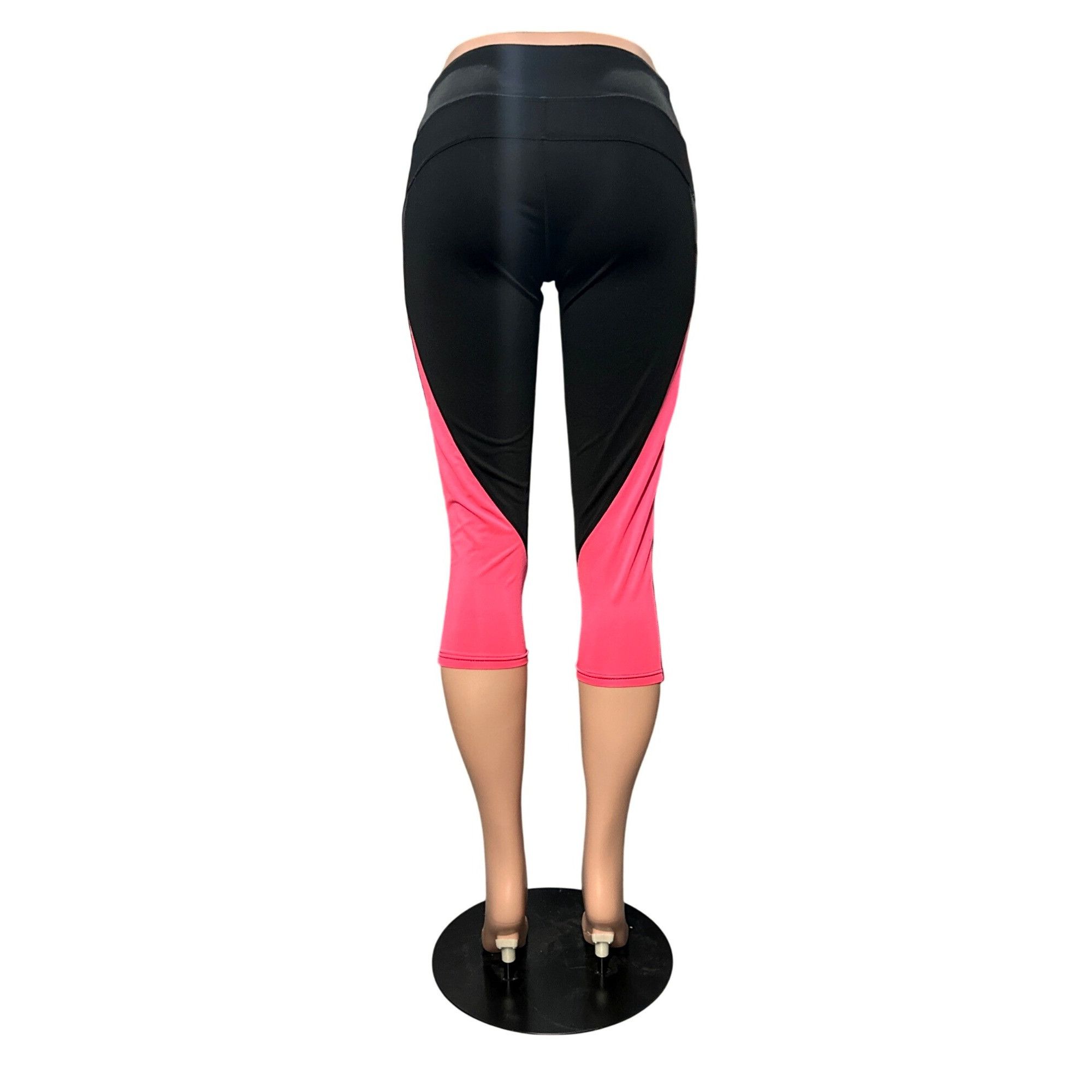 Other CCC Capri Length Pink Black High Waist Athletic Yoga Pants S Size 28" / US 6 / IT 42 - 3 Thumbnail